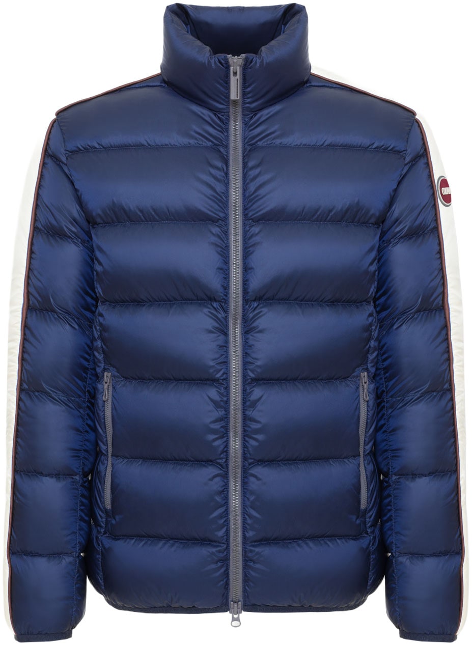 Colmar Daunenjacke ohne Kapuze mit glänzendem Finish und kontrastierenden Galonstreifen