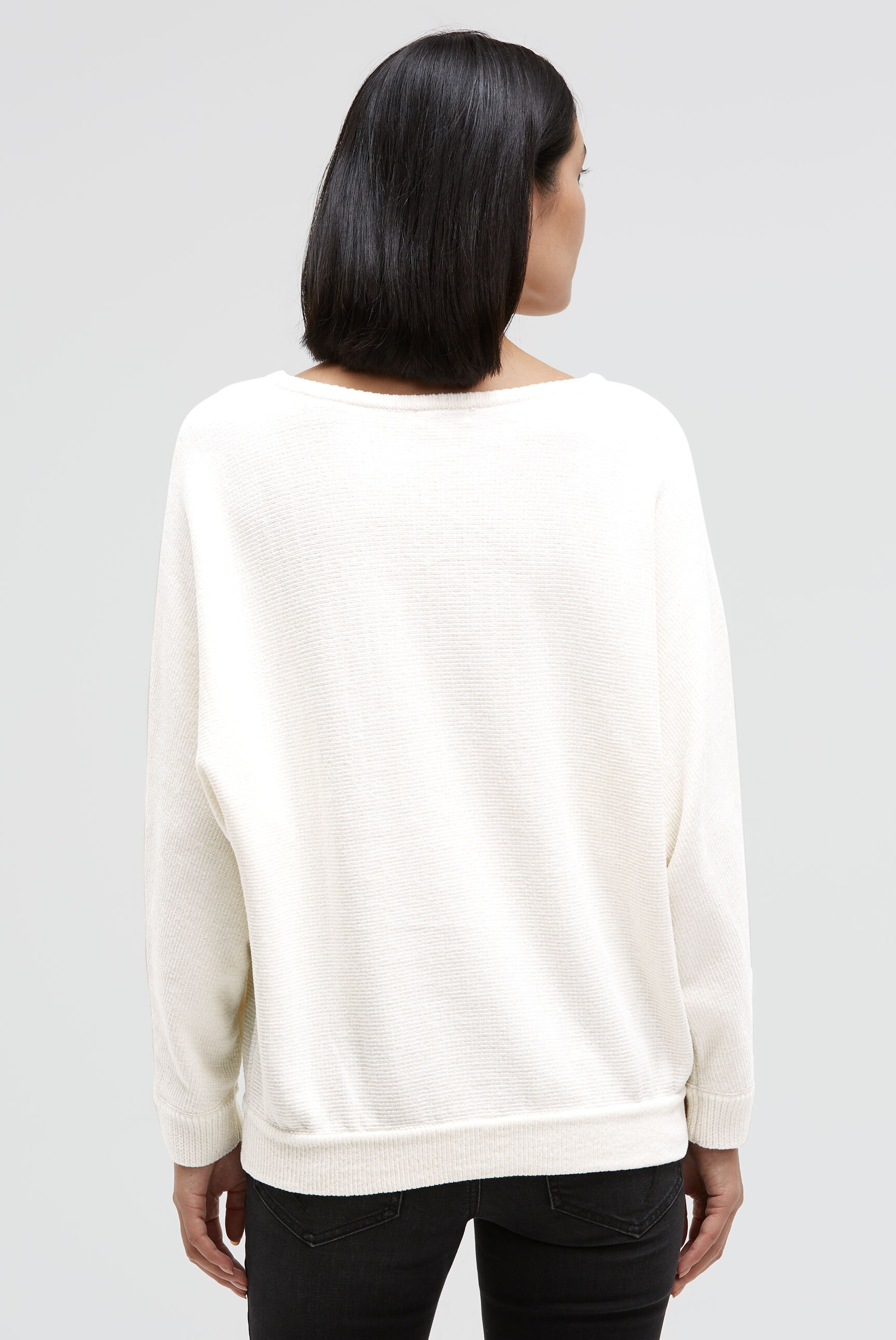 SOCCX Rundhalspullover mit Fledermaus-Ärmeln