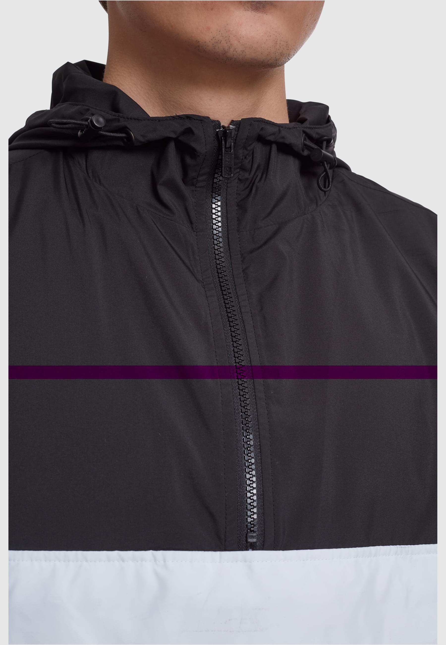 URBAN CLASSICS Allwetterjacke »Urban Classics Herren Color Block Pull Over Jacket«, (1 St.), mit Kapuze