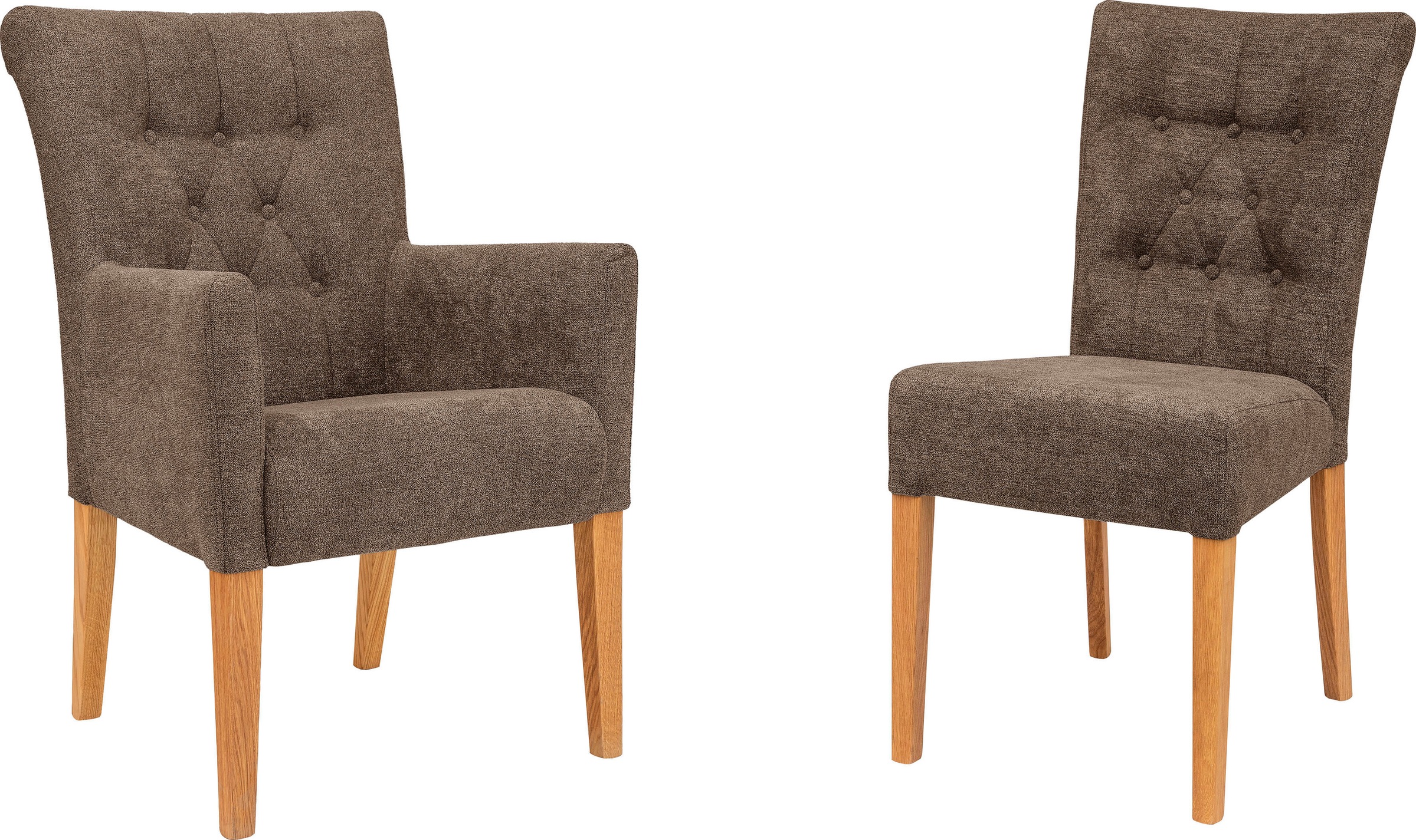Home affaire Polsterstuhl »Queen«, (Set), 4 St., Feinstruktur, Esszimmerstuhl mit Knopfheftung, 2er, 4er oder 6er-Set