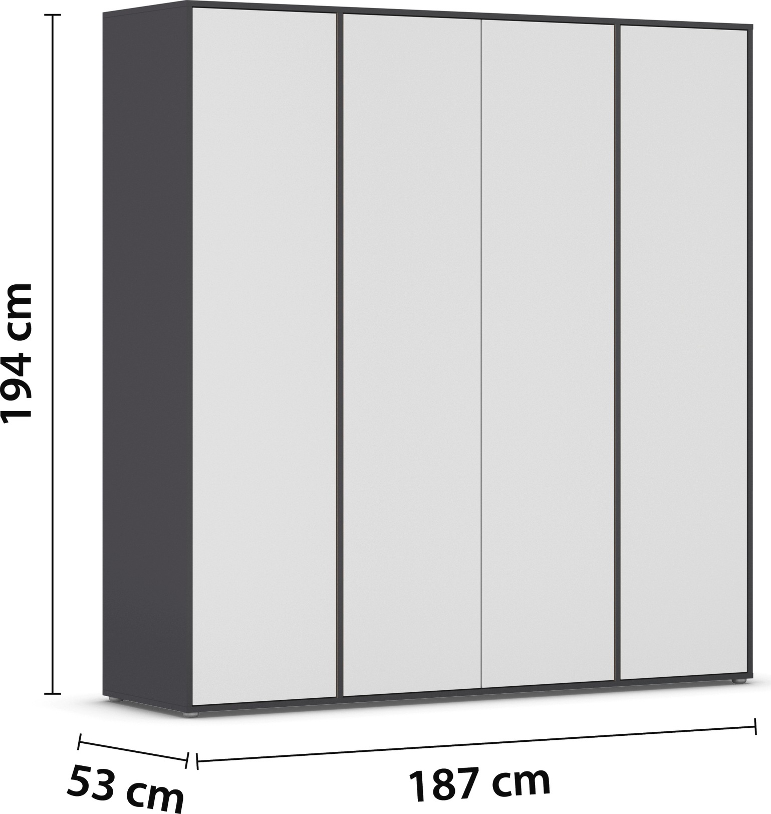 rauch Drehtürenschrank »Kleiderschrank Schrank Garderobe Wäscheschrank NABILA viel Stauraum«, (in 3 verschiedenen Ausstattungen BASIC/CLASSIC/PREMIUM), in 2 Breiten mit Push-to-Open Funktion TOPSELLER MADE IN GERMANY