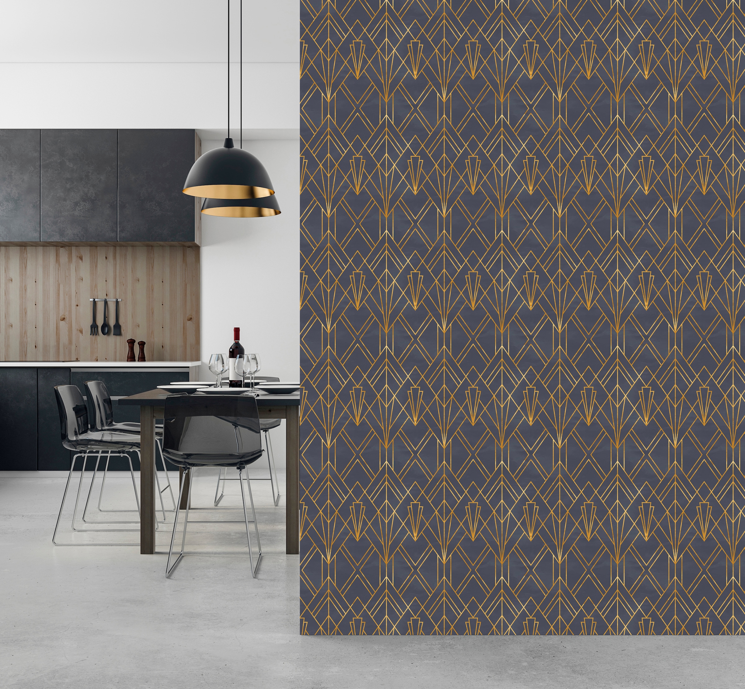 queence Vinyltapete »Liyana« 3D-Optik | Motiv | bedruckt | clean glatt 90x250cm, selbstklebend, kinderleichte Anbringung, , Sticker