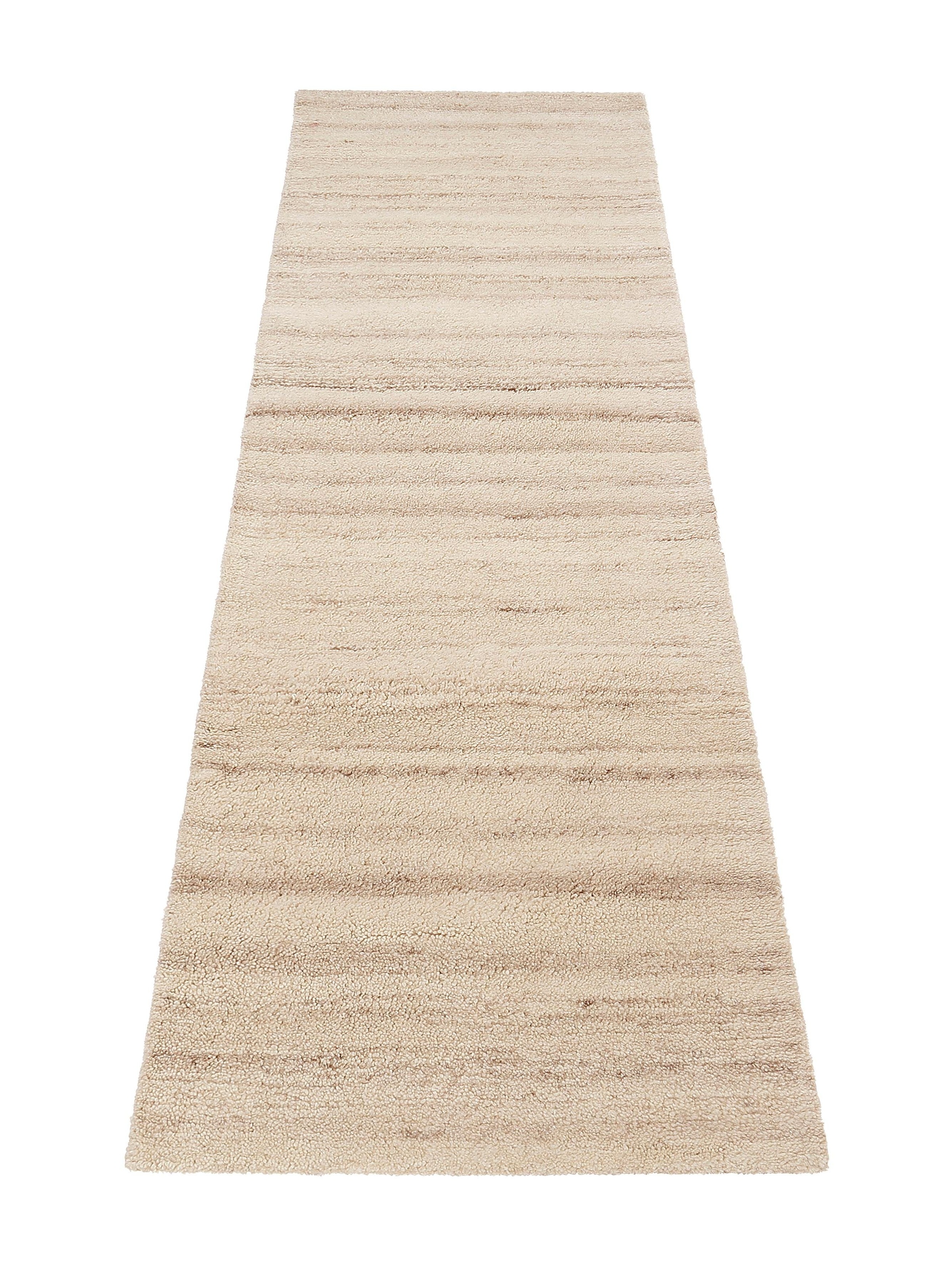 Läufer THEKO "Janne, Berber Teppich, reine Wolle, meliert, handgearbeitet" Gr. 13, beige (natur beige), B:90cm H:20mm L:250cm, Wolle, Teppiche, Läufer, handgetuftet, Wohnzimmer, Schlafzimmer, Flur, Teppich-Läufer, Brücke 3