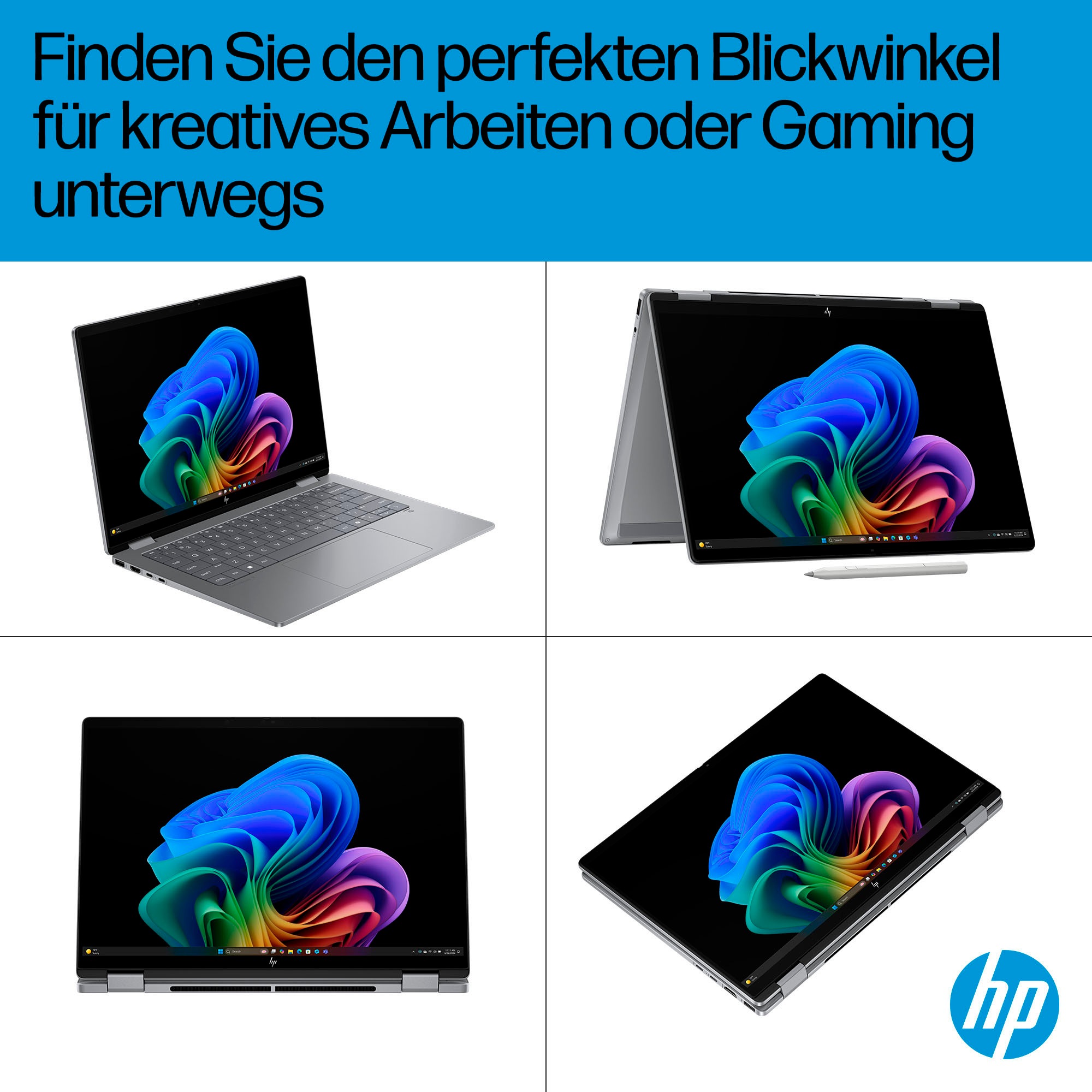 HP Convertible Notebook »OmniBook X Flip 14-fm0077ng«, 35,6 cm, / 14 Zoll, Intel, Core Ultra 7, 1000 GB SSD
