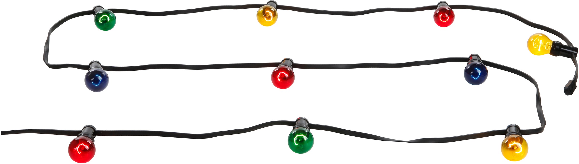 GLOBO LIGHTING Lichterkette »NIRVANA«, Kette/bunt/IP44/Garten/Terrasse/blau-gelb-rot-grün