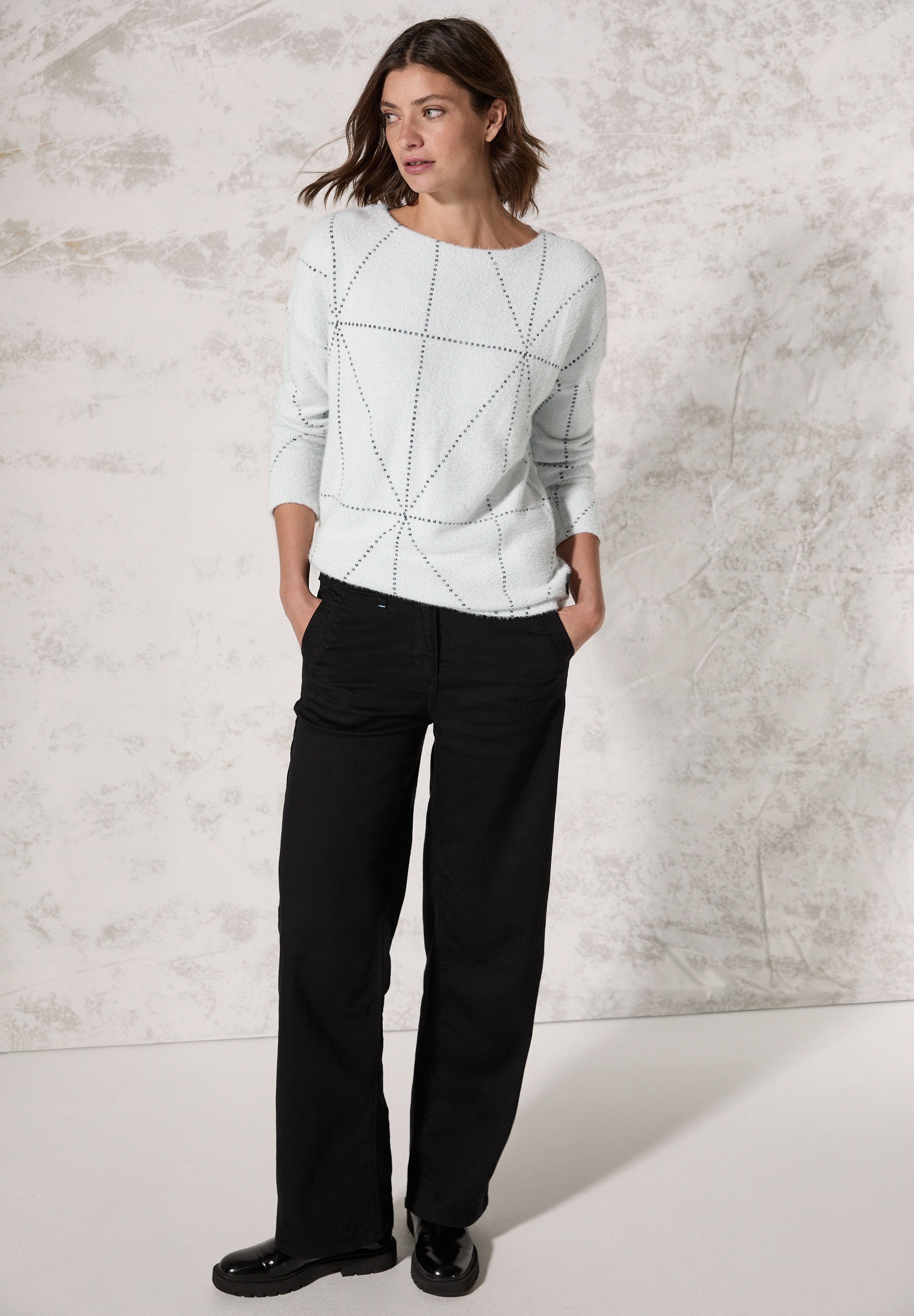 Cecil Langarmshirt, mit U-Boot-Ausschnitt