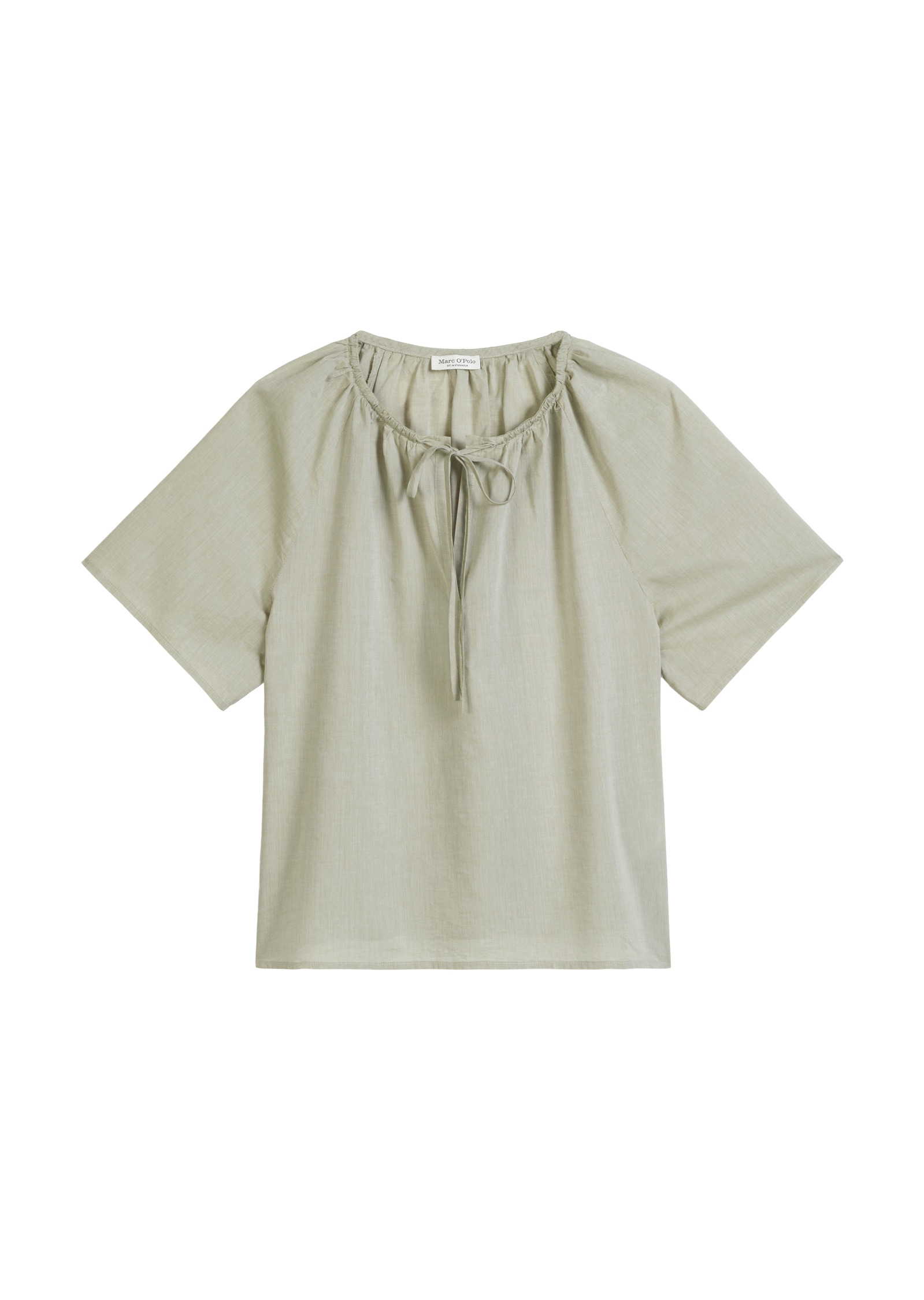 Marc O'Polo Kurzarmbluse »aus Baumwoll-Chambray«