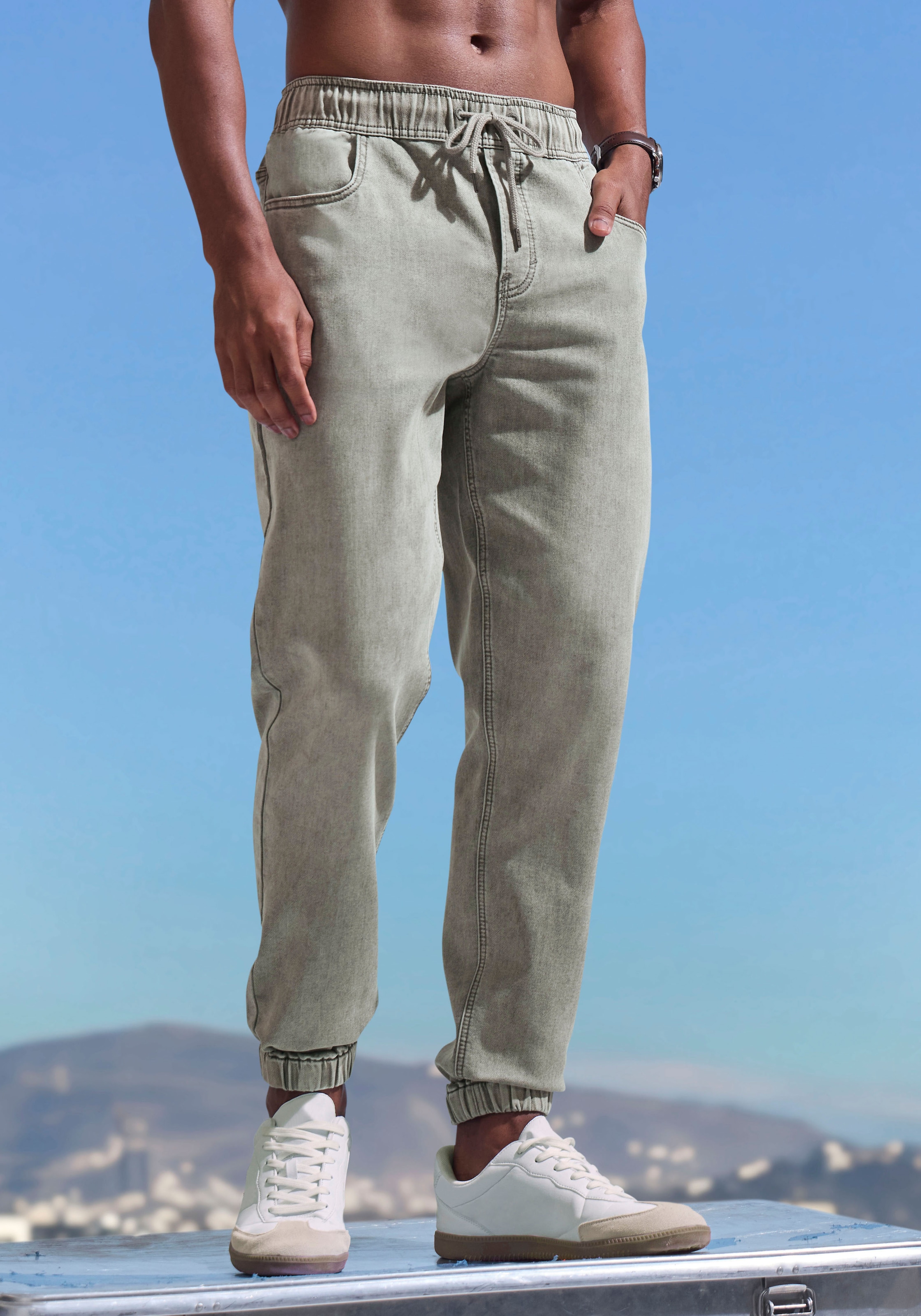 John Devin Jogg Pants, Joggpants mit elastischem Bund aus weicher Stretch-Qualität