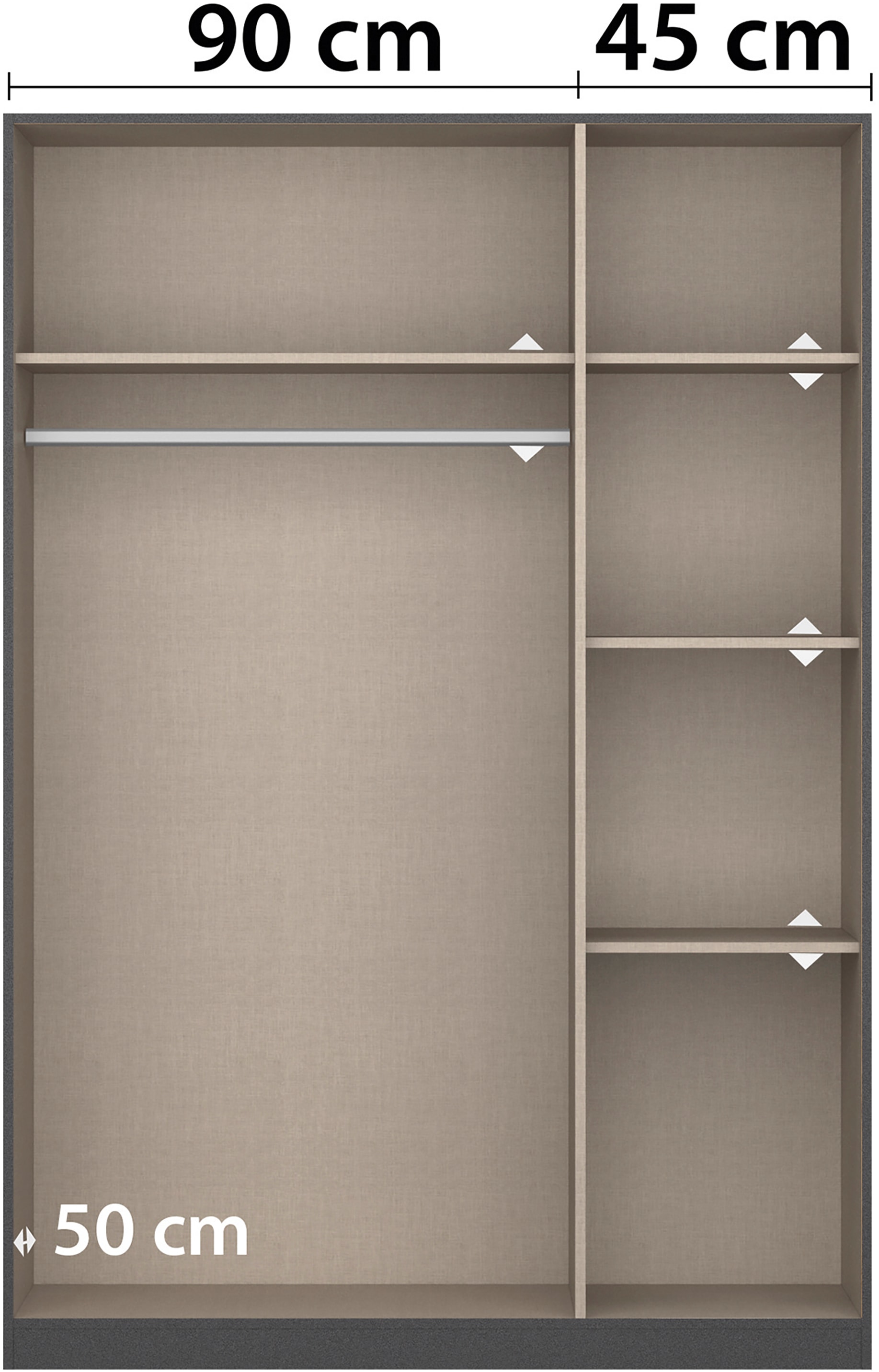 rauch Kleiderschrank »Freiham Drehtürenschrank Garderobe BESTSELLER« mit Spiegel und Schubkästen, Griffmulden,  Schlafzimmerschrank Schrank