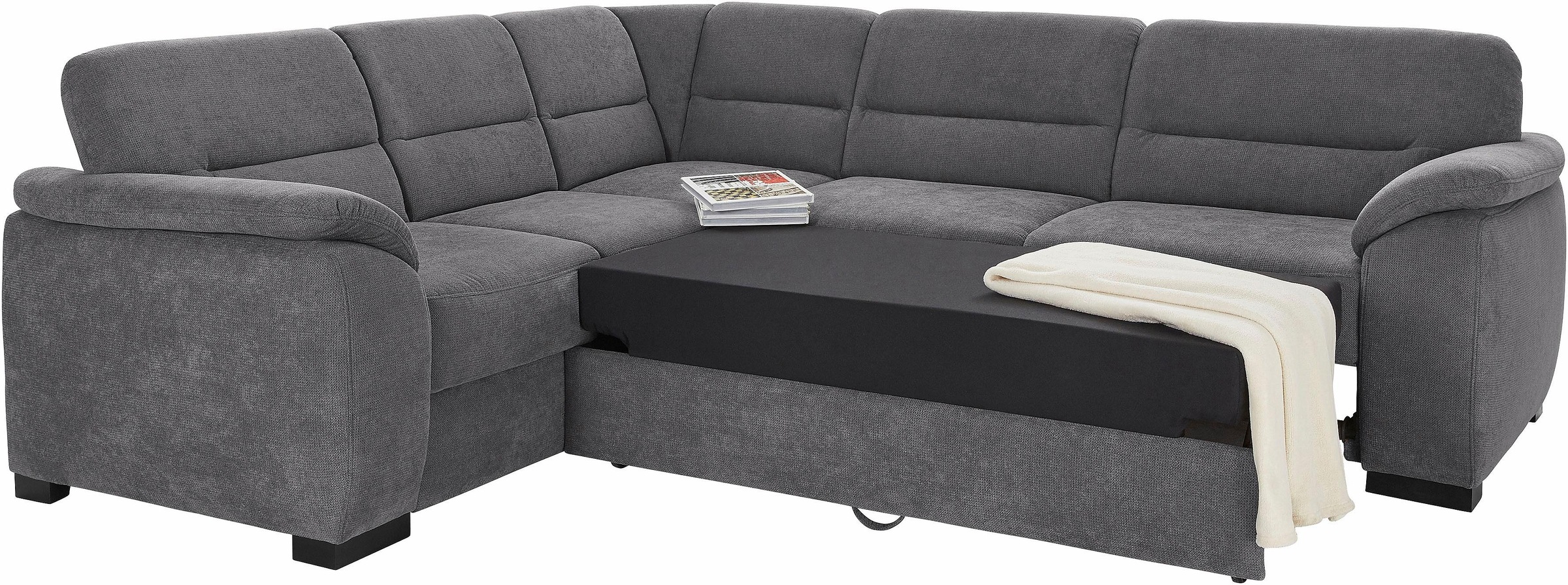 sit&more Ecksofa »Montego L-Form«, wahlweise mit Bettfunktion und Schubkasten