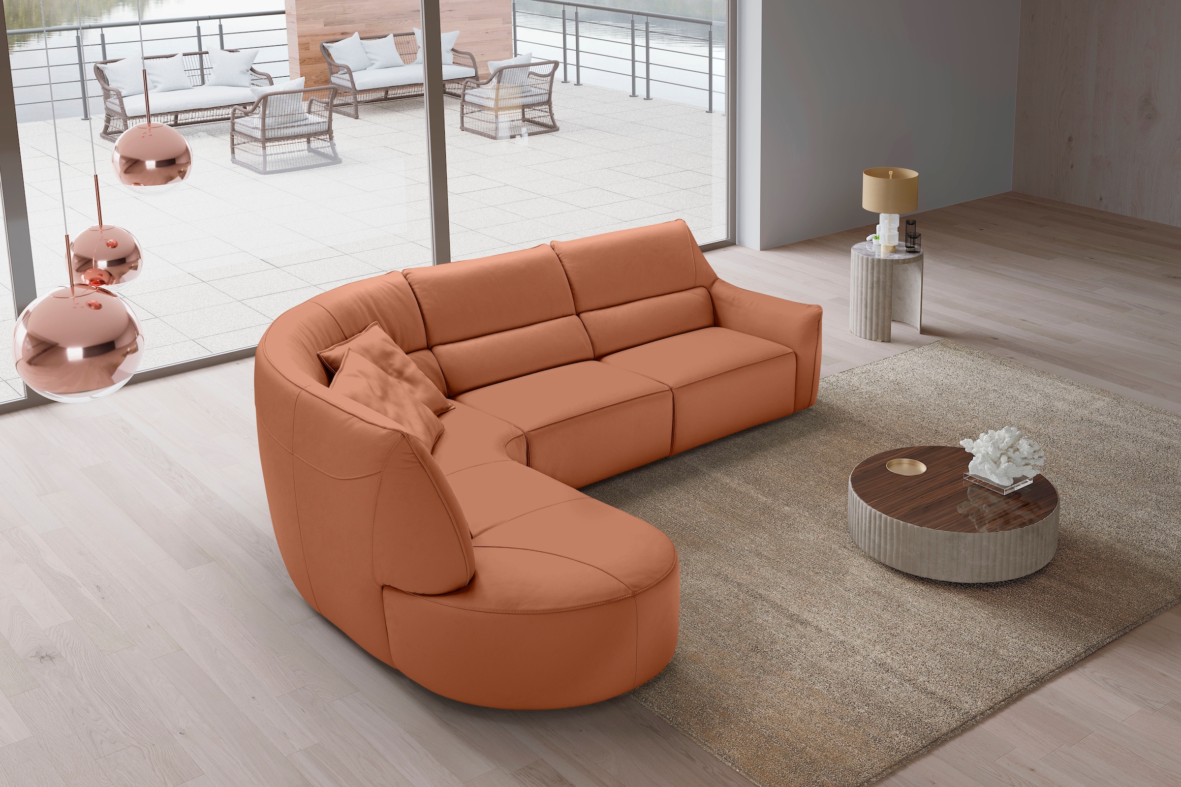 Egoitaliano Ecksofa "Puffy, extravagant & edel, Retro Designsofa, hoher Sit günstig online kaufen