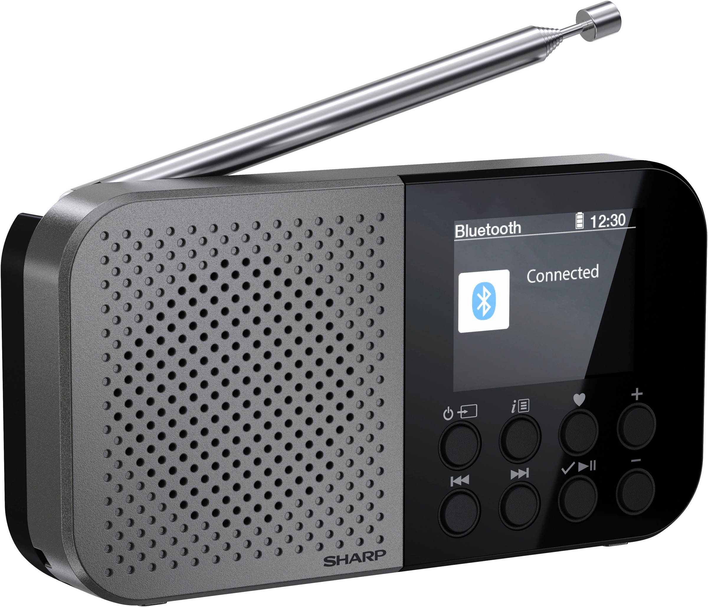 SHARP Radio "DR-P520", B:13cm H:7cm T:2,6cm, grau, Radios