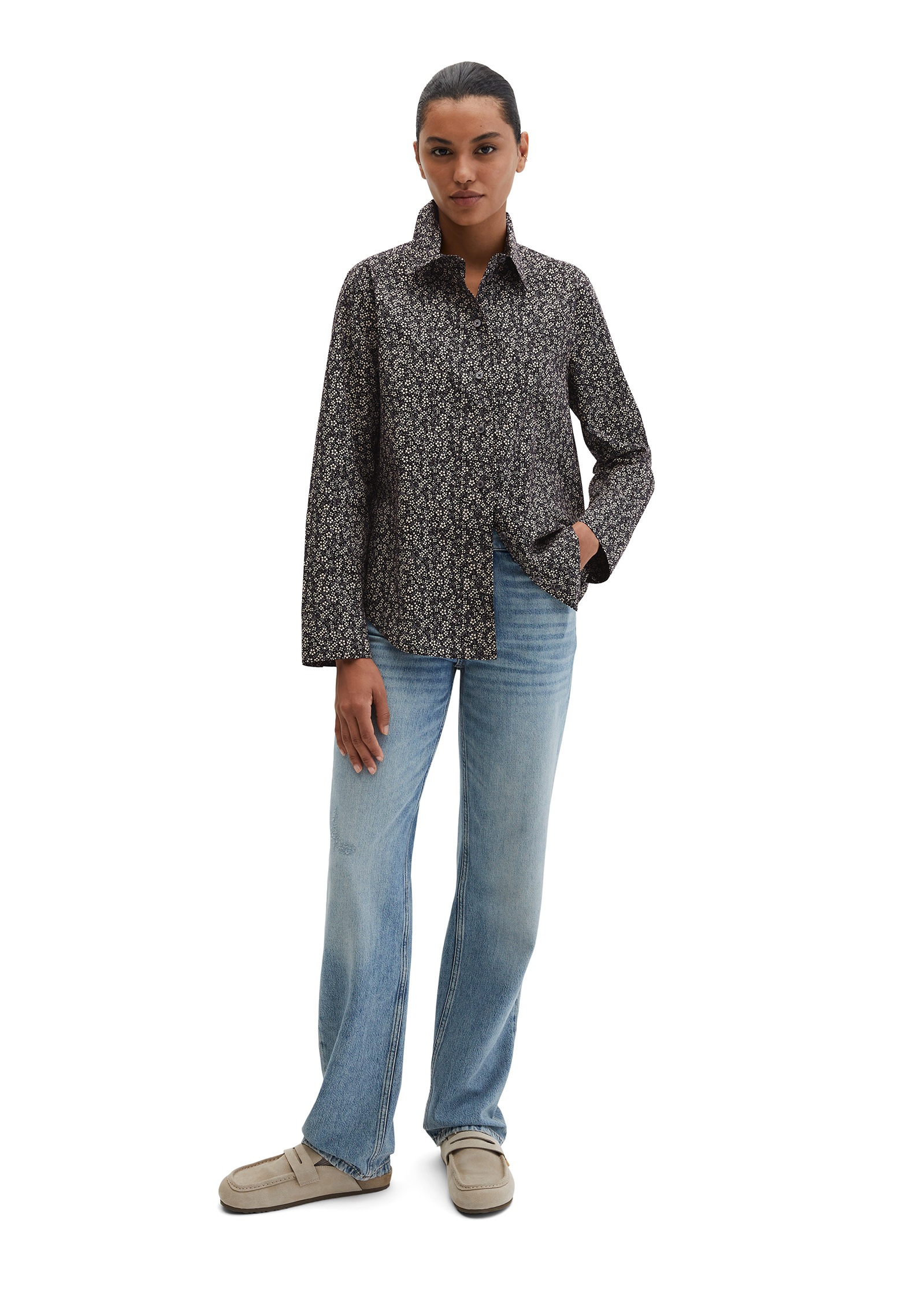 Marc O'Polo Langarmbluse »aus Papertouch-Popeline«