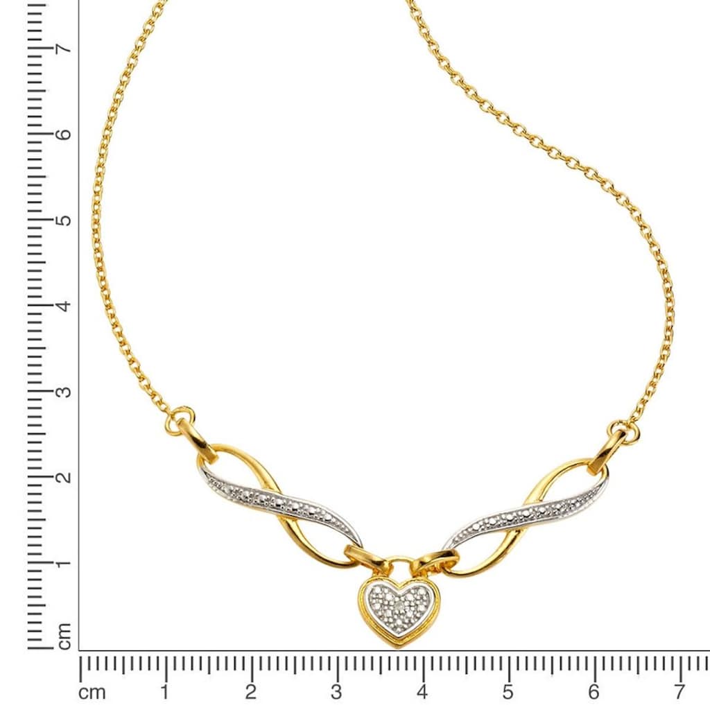 Firetti Collier »Schmuck Geschenk Halsschmuck Halskette Ankerkette Infinity+Schleife«