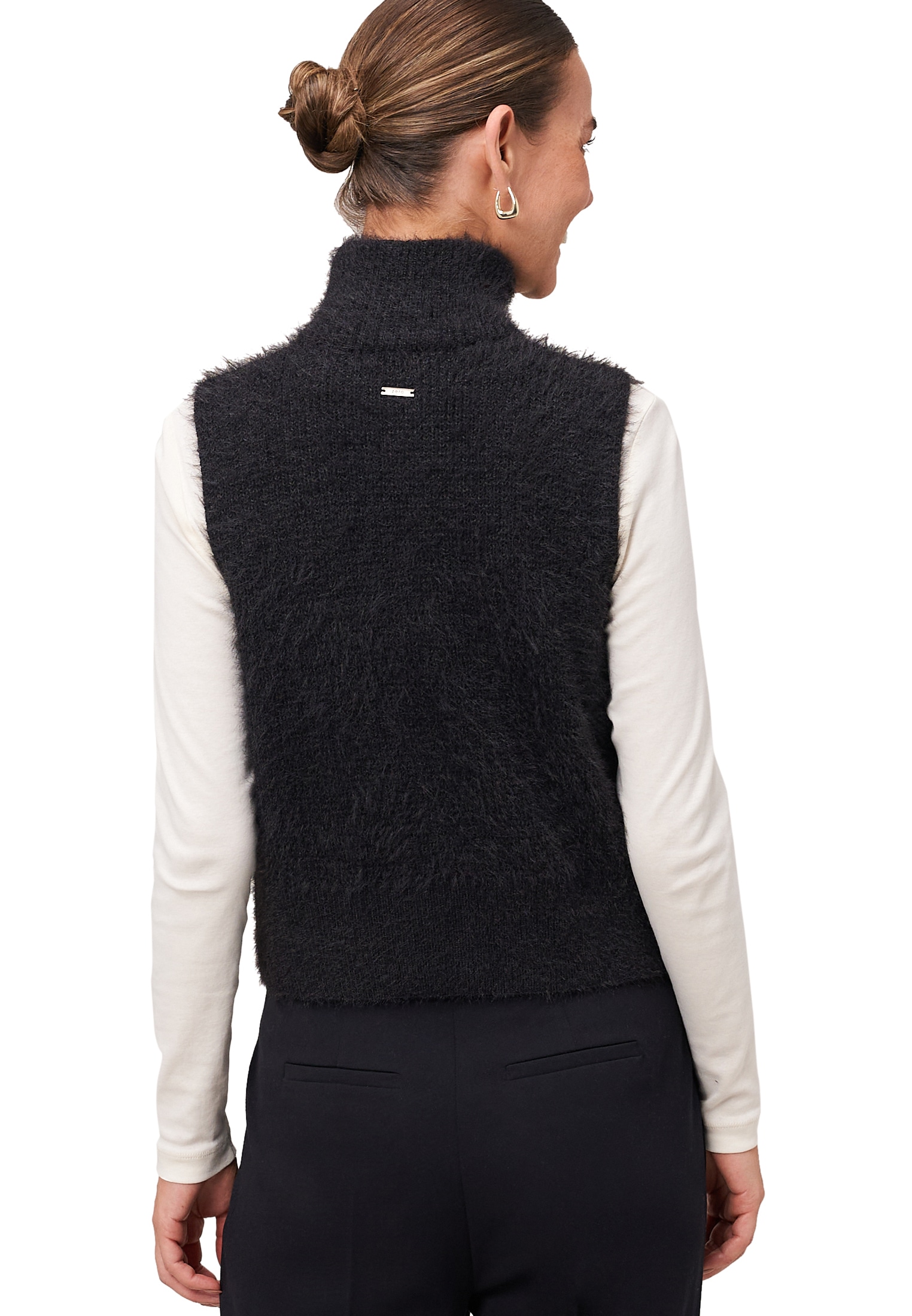 Zero Strickjacke »zero Damen Strickweste mit Reißverschluss«, Plain/ohne Details