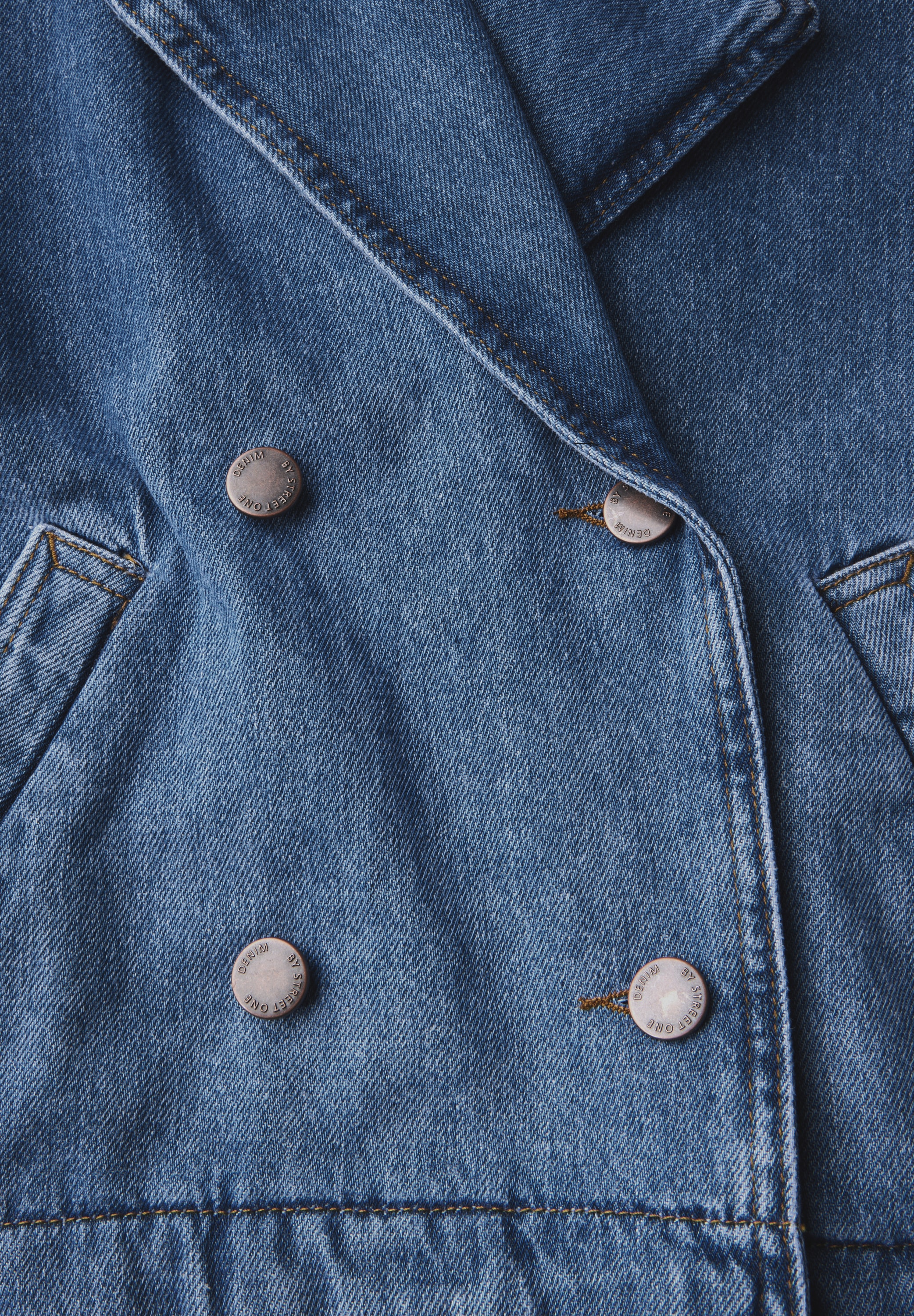 STREET ONE Jeansblazer, im Trenchcoat Look