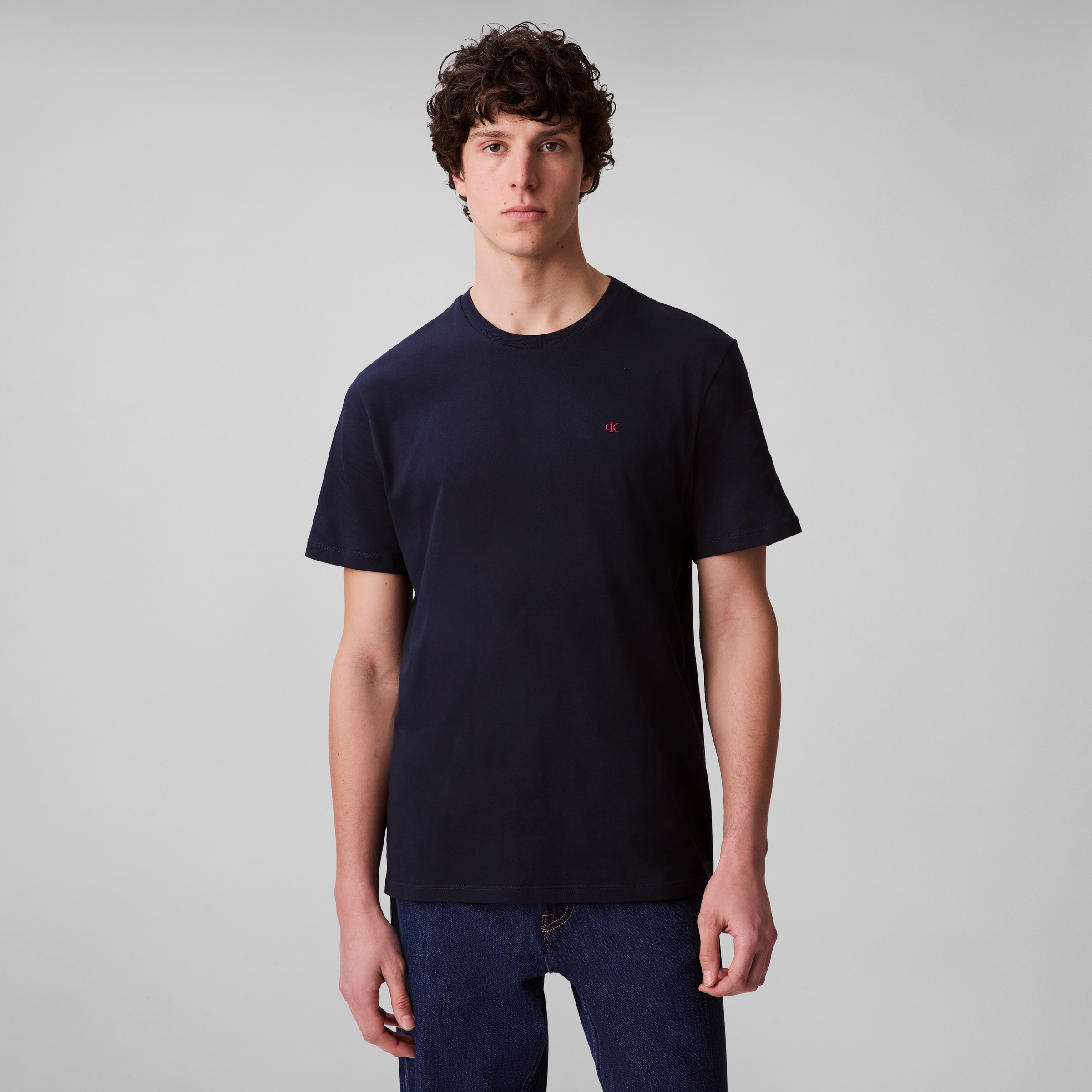 Calvin Klein Jeans T-Shirt "SS SMOOTH CTTN SOLID CREWNK TEE", mit Logo günstig online kaufen