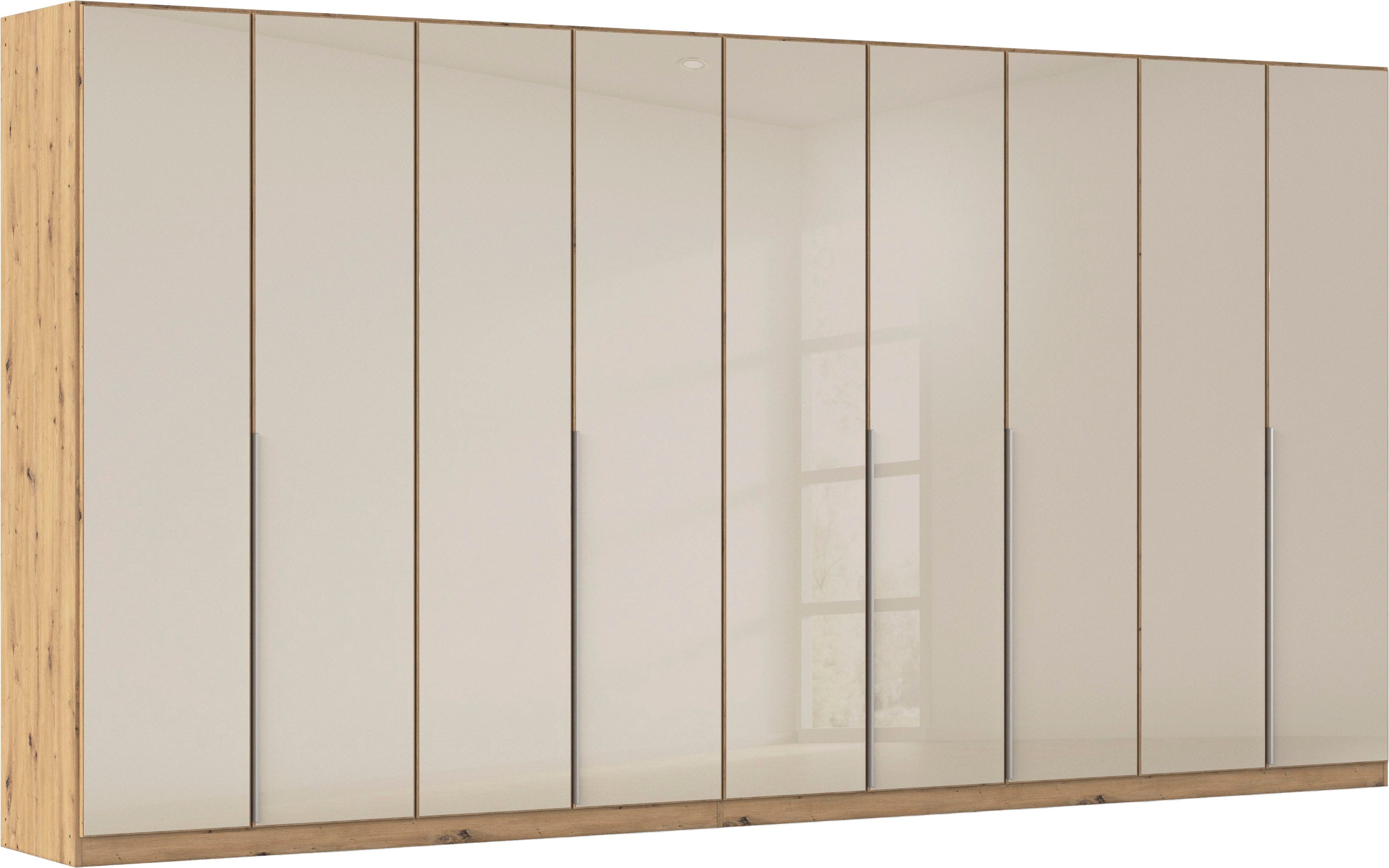 OTTO home Drehtürenschrank "Kleiderschrank Kleiderschränke Schrank Garderobe AGORDO mit Glasfront" in zwei Griff-Farben, Breiten 91-405 cm, durchdachte Innenausstattung, in 8 Breiten und 2 Höhen MADE IN GERMANY