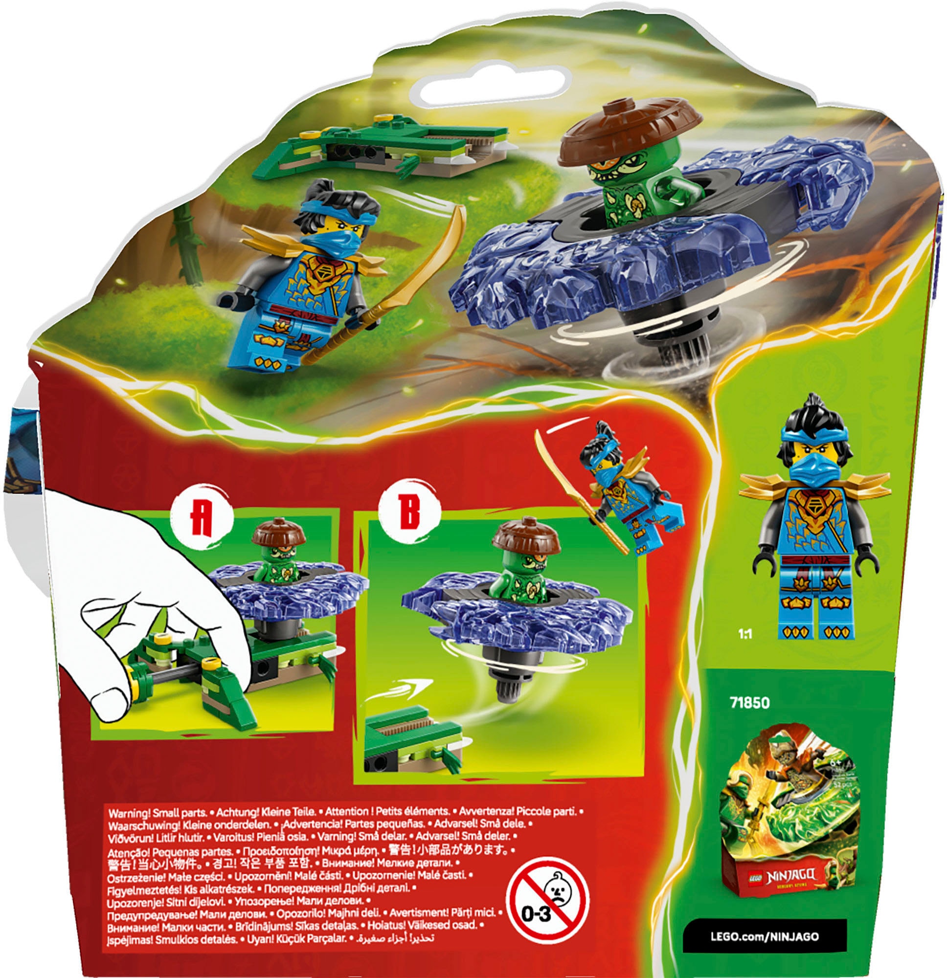 LEGO® Konstruktionsspielsteine »Nya vs. Mutationsmonster-Spinner (71849), LEGO Ninjago«