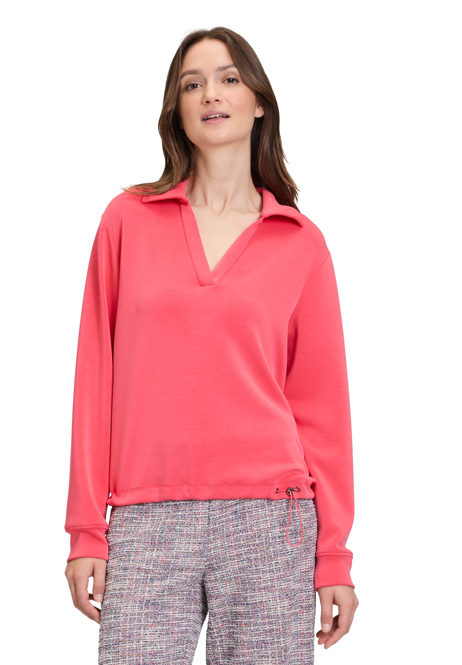 Betty&Co Sweatshirt "Betty & Co Damen Sweatshirt mit Kragen", Tunnelzug günstig online kaufen