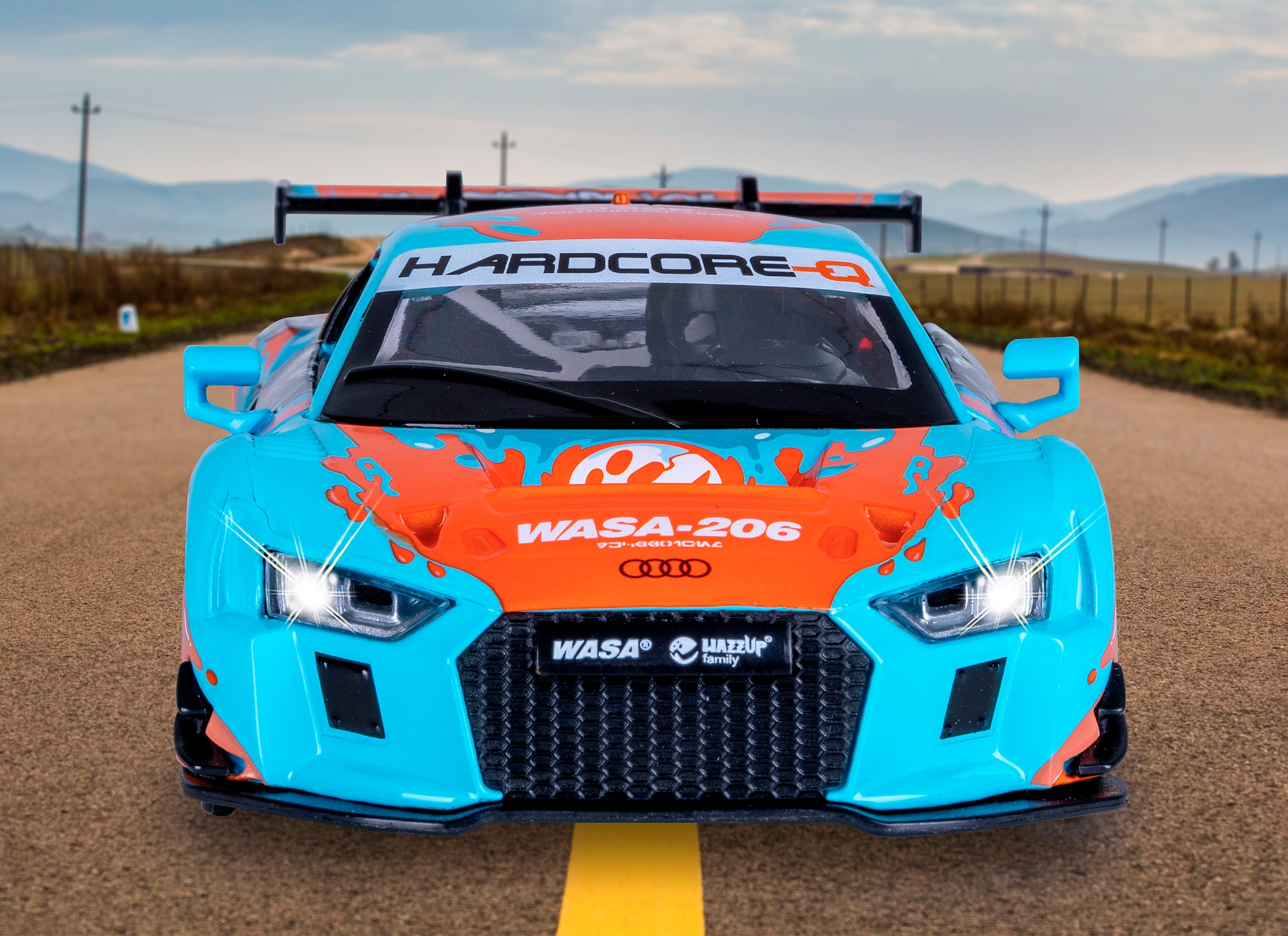 Jamara Spielzeug-Auto »Diecast, Audi R8 LMS blau inklusive Batterien« LED Licht; Maßstab 1:24