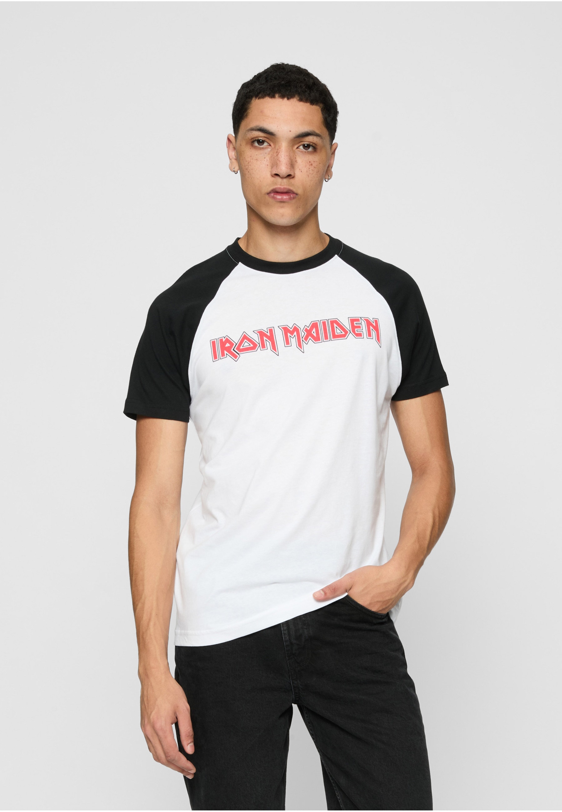 Merchcode T-Shirt »Merchcode Herren Iron Maiden Logo Baseball Tee« 1 Stk.