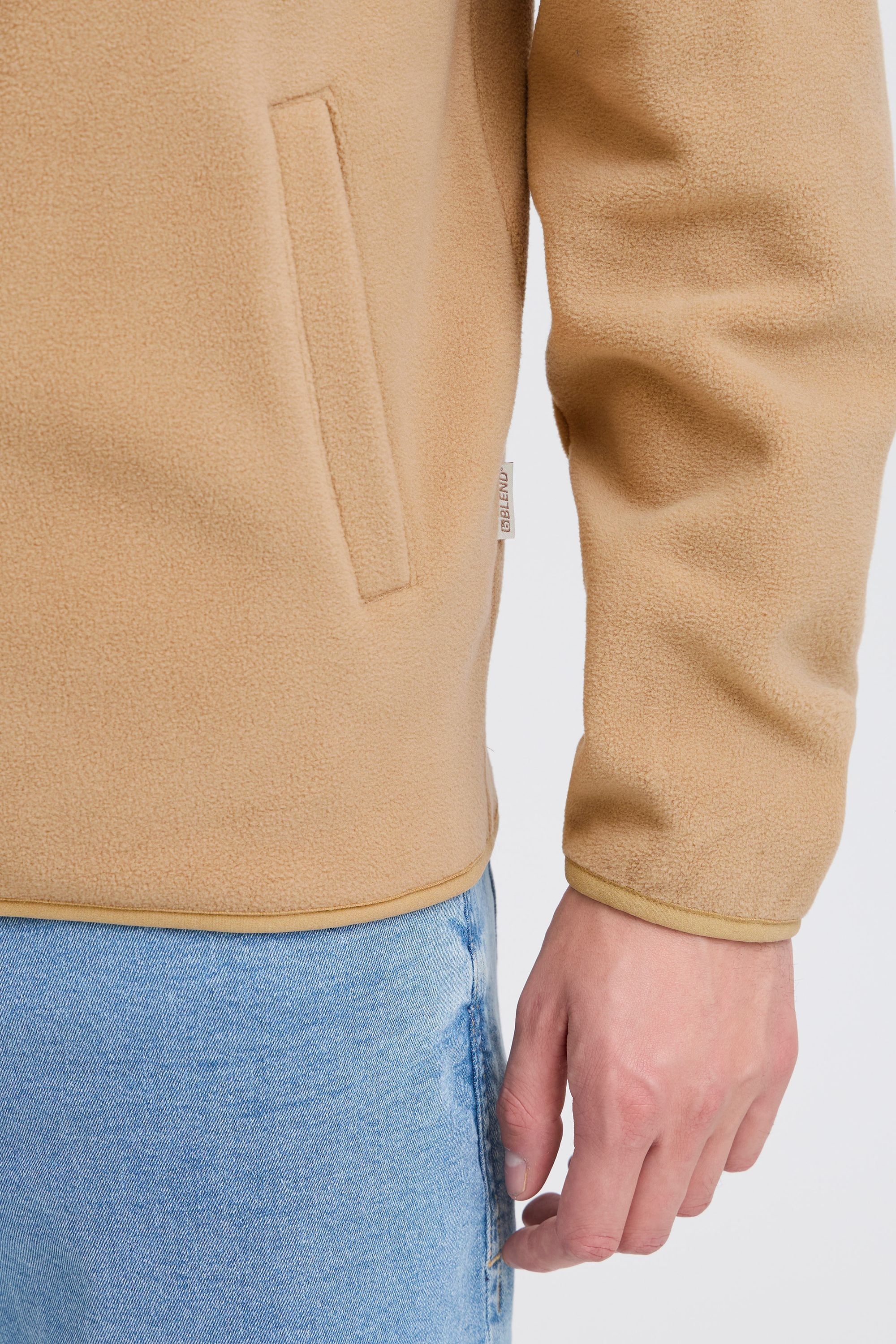 Blend Fellimitatjacke »Fellimitatjacke BHBROOKS Sweatshirt zipp thru«, ohne Kapuze