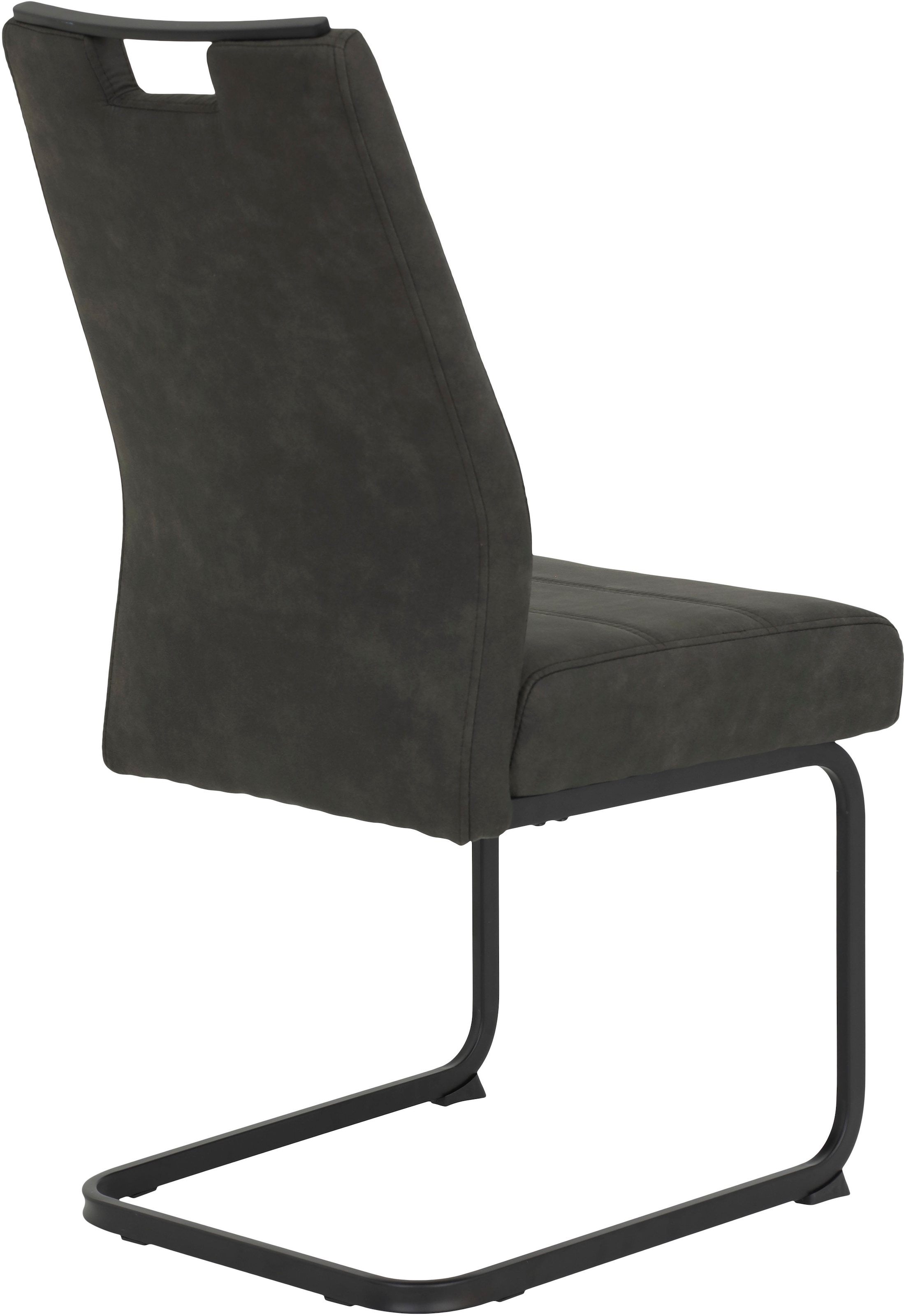 HELA Freischwinger »KERSTIN«, (Set), 2 St., Microfaser VINTAGE-Polyester, Freischwinger, XL Sitzbreite, Griff, Vintage Optik, 140kg belastbar