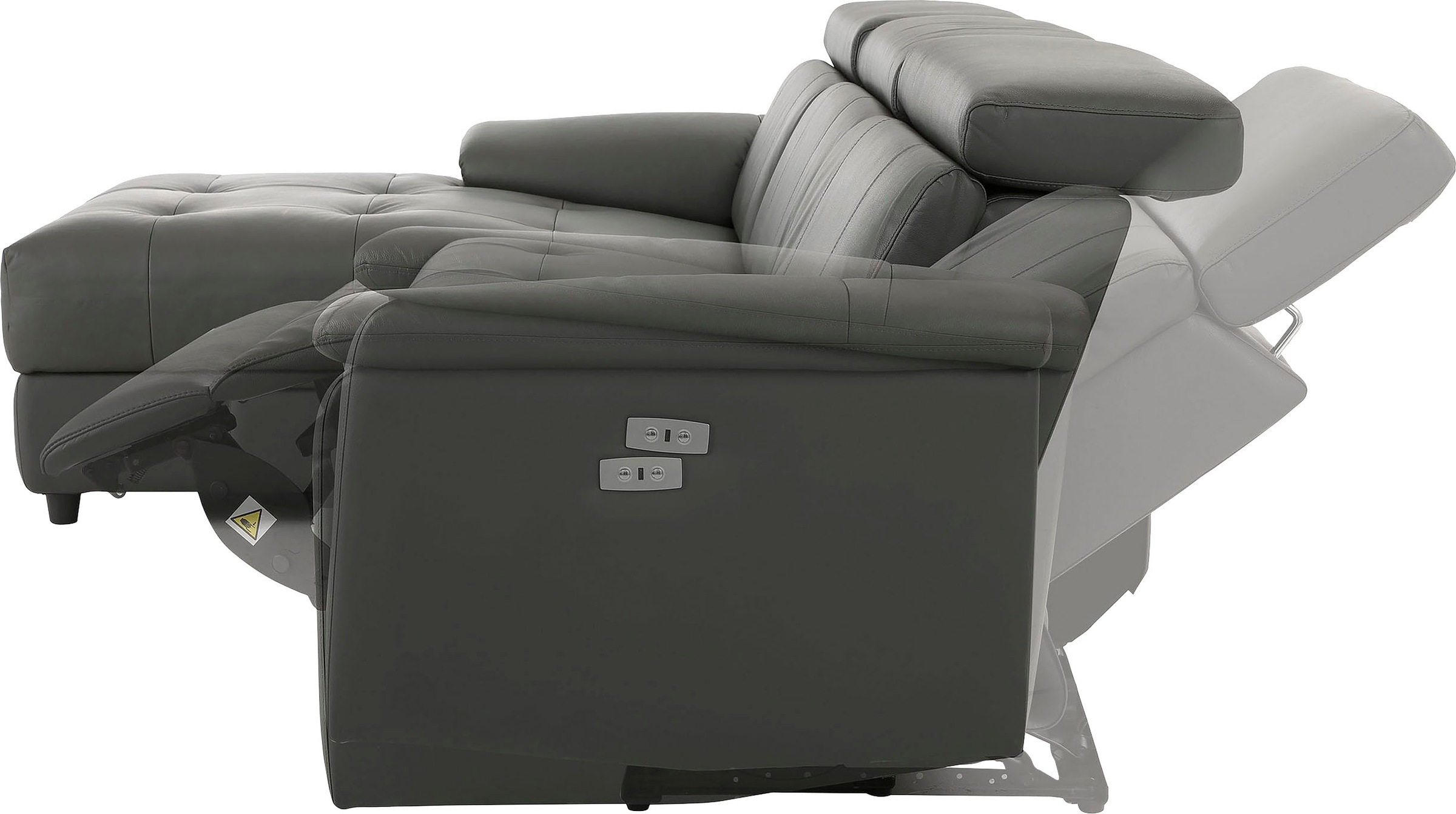 Home affaire Ecksofa »Binado, L-Form,«, mit manueller oder elektrischer Relaxfunktion mit USB-Anschluss