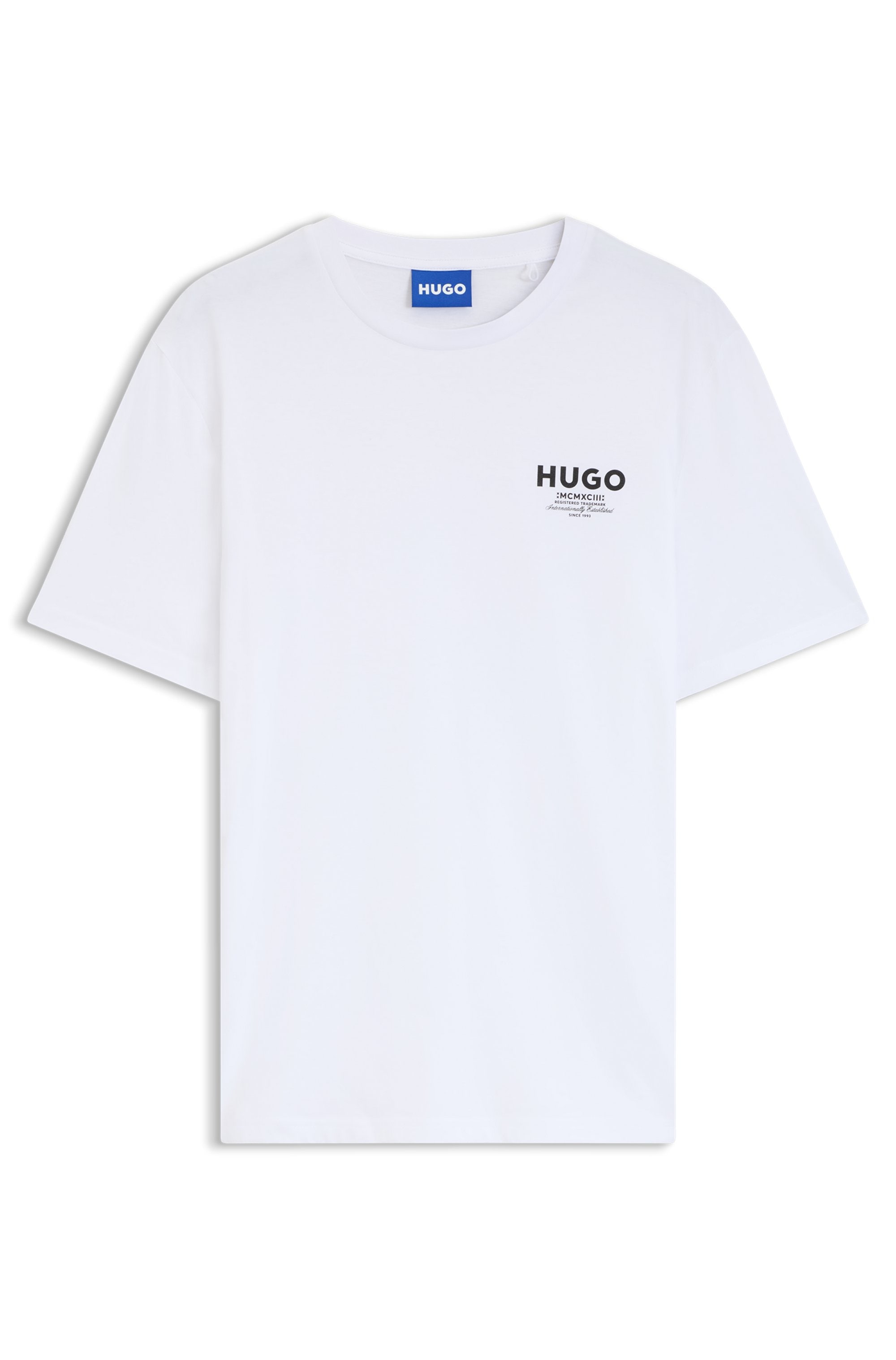HUGO T-Shirt »Nesptee« Rundhalsausschnitt, Regular Fit, reine Baumwolle