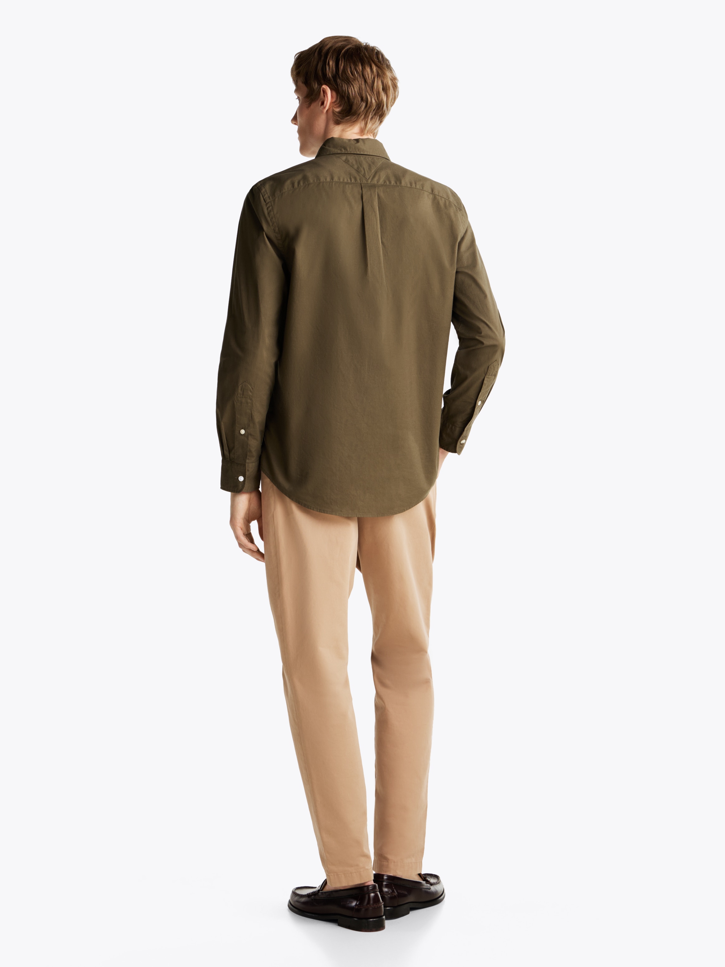 Tommy Hilfiger Businesshemd »FLEX POPLIN SOLID RF SHIRT 1«, mit Logostickerei