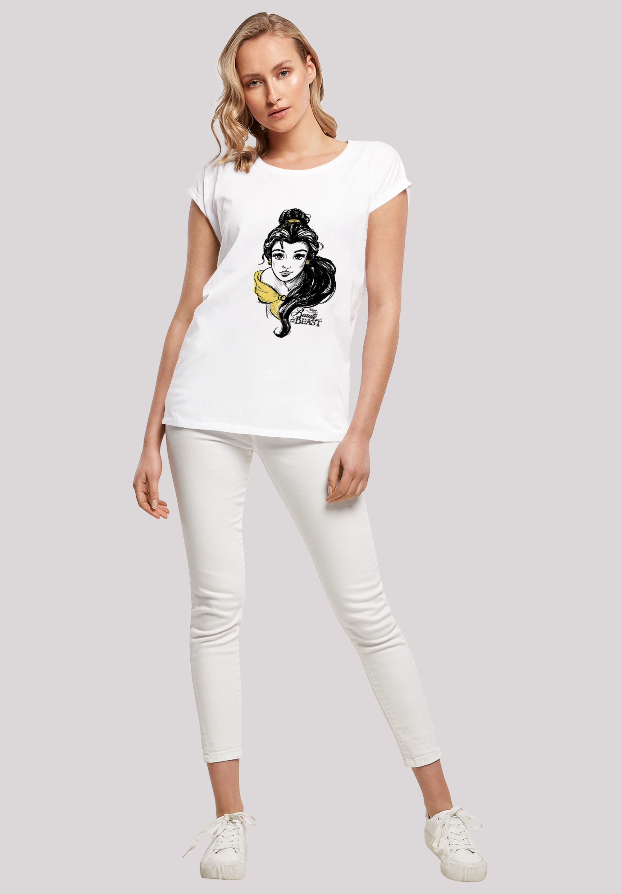 F4NT4STIC T-Shirt »Disney Die Schöne und das Biest Belle«, Damen,Premium Merch,Regular-Fit,Kurze Ärmel,Bedruckt