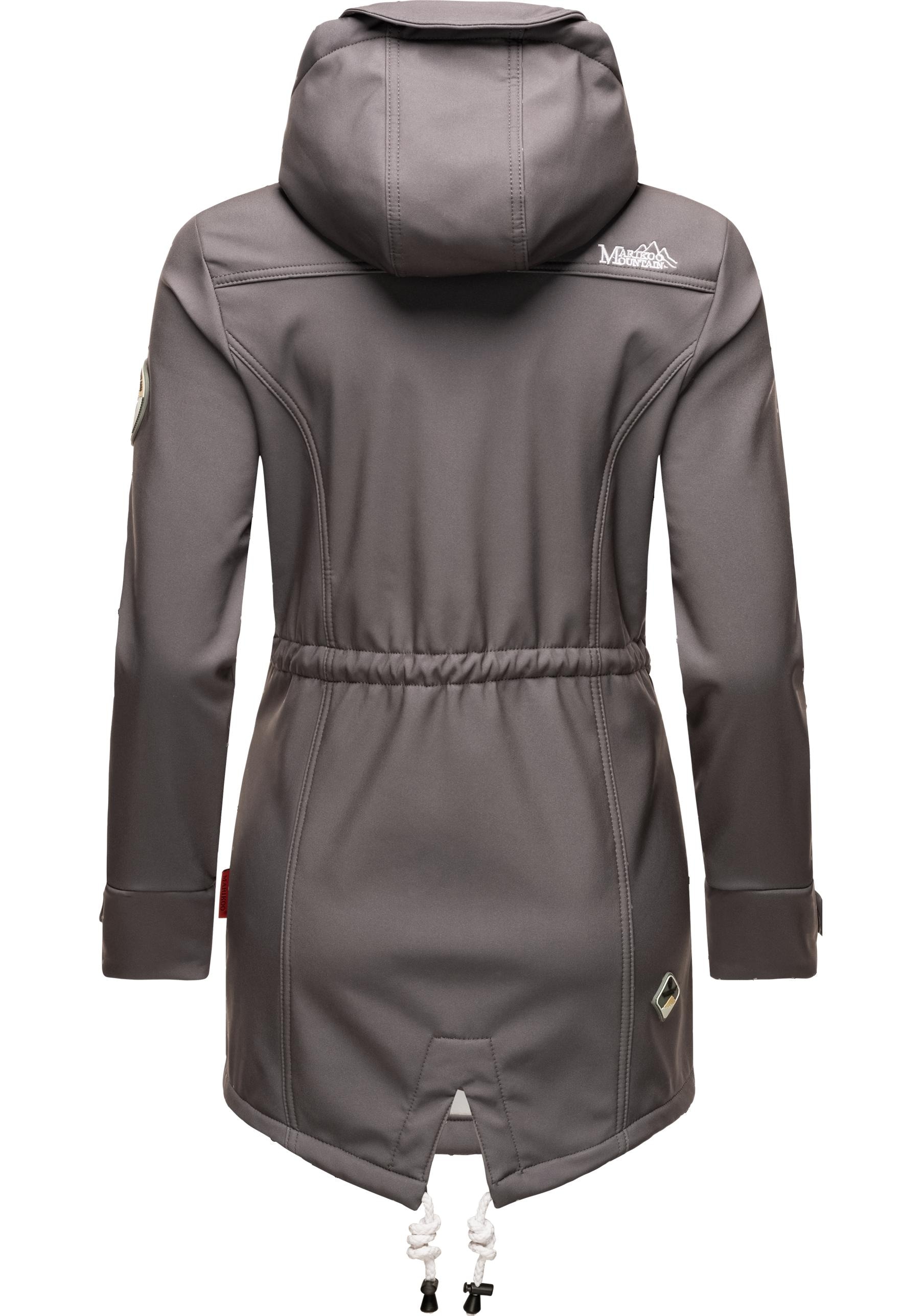 Marikoo Funktionsmantel »Zimtzicke«, Wasserdichter Softshell Parka mit Kapuze
