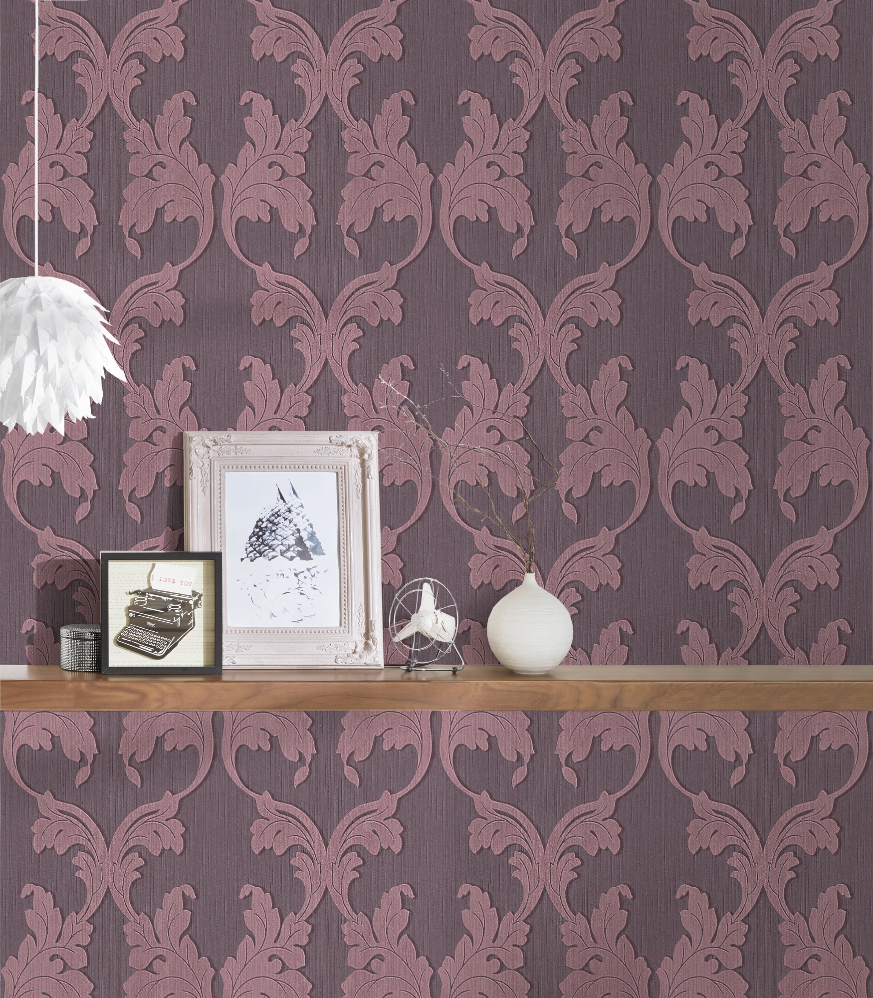 Architects Paper Textiltapete »Tessuto« Barock | floral | gemustert samtig Tapete Barock Tapeten Wohnzimmer Schlafzimmer Küche modern Flur Design
