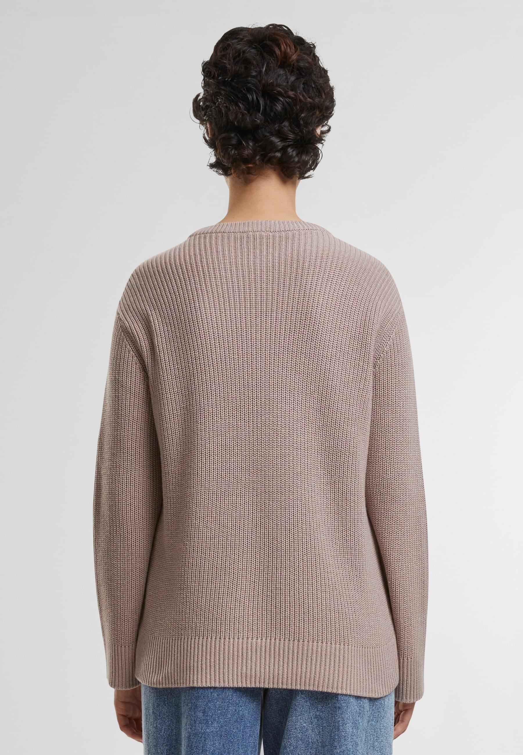 URBAN CLASSICS Rundhalspullover »Urban Classics Damen Ladies Rib Knit Sweater«, (1 tlg.)