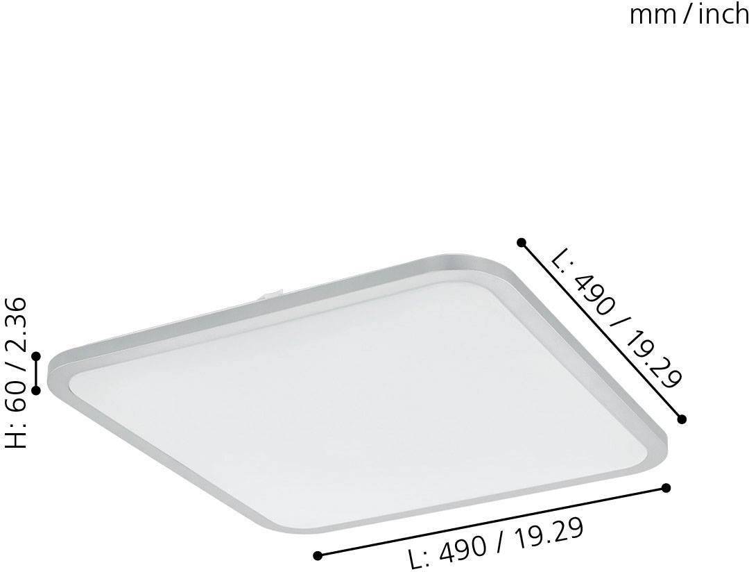 EGLO Deckenleuchte »COGOLETO«, 1 flammig, Leuchtmittel LED-Board | LED fest integriert, Deckenlampe, Fernbedienung, Farbtemperaturwechsel, Nachtlicht, dimmbar