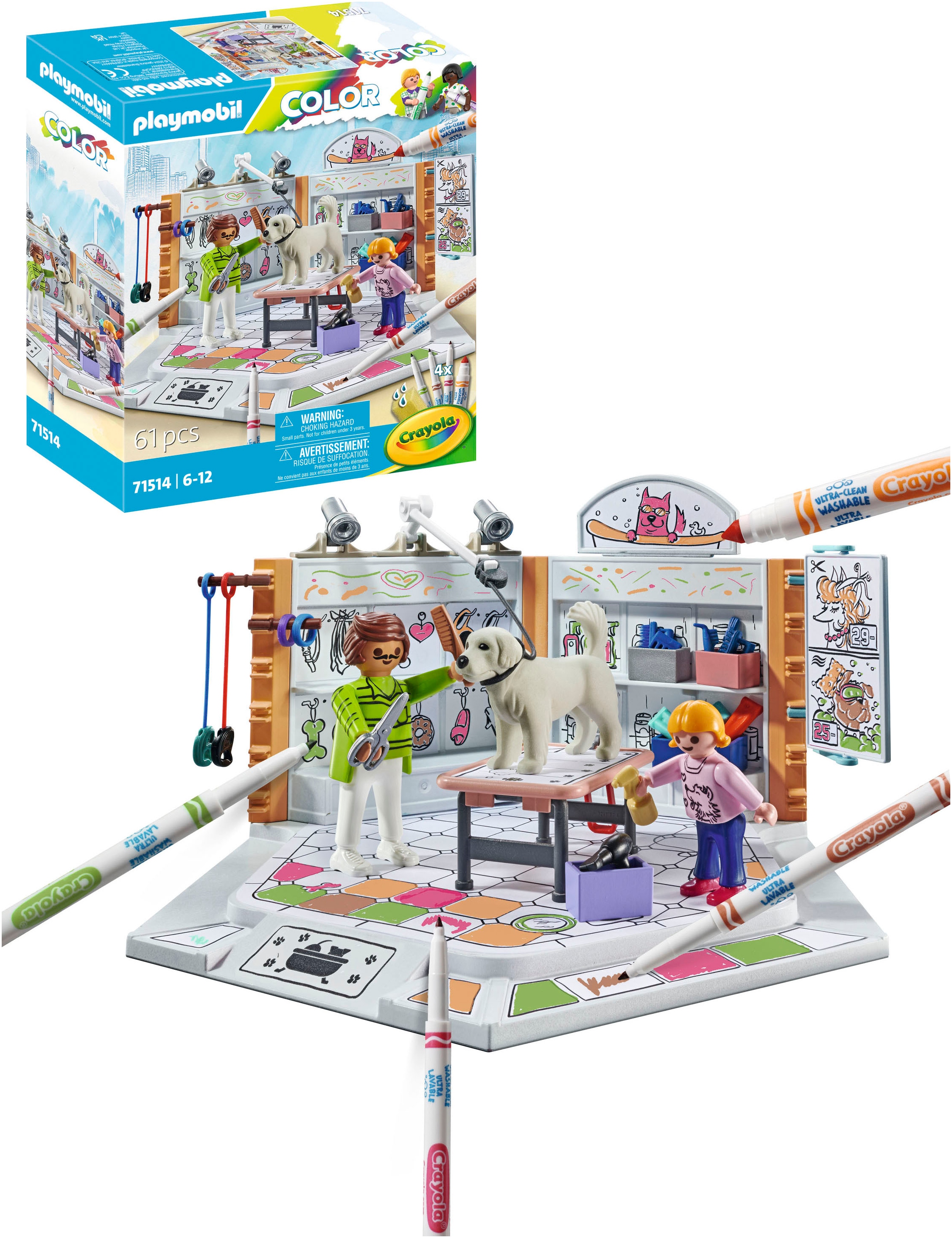 Playmobil® Konstruktions-Spielset »Hundesalon (71514), Color«, (61 St.), Made in Europe