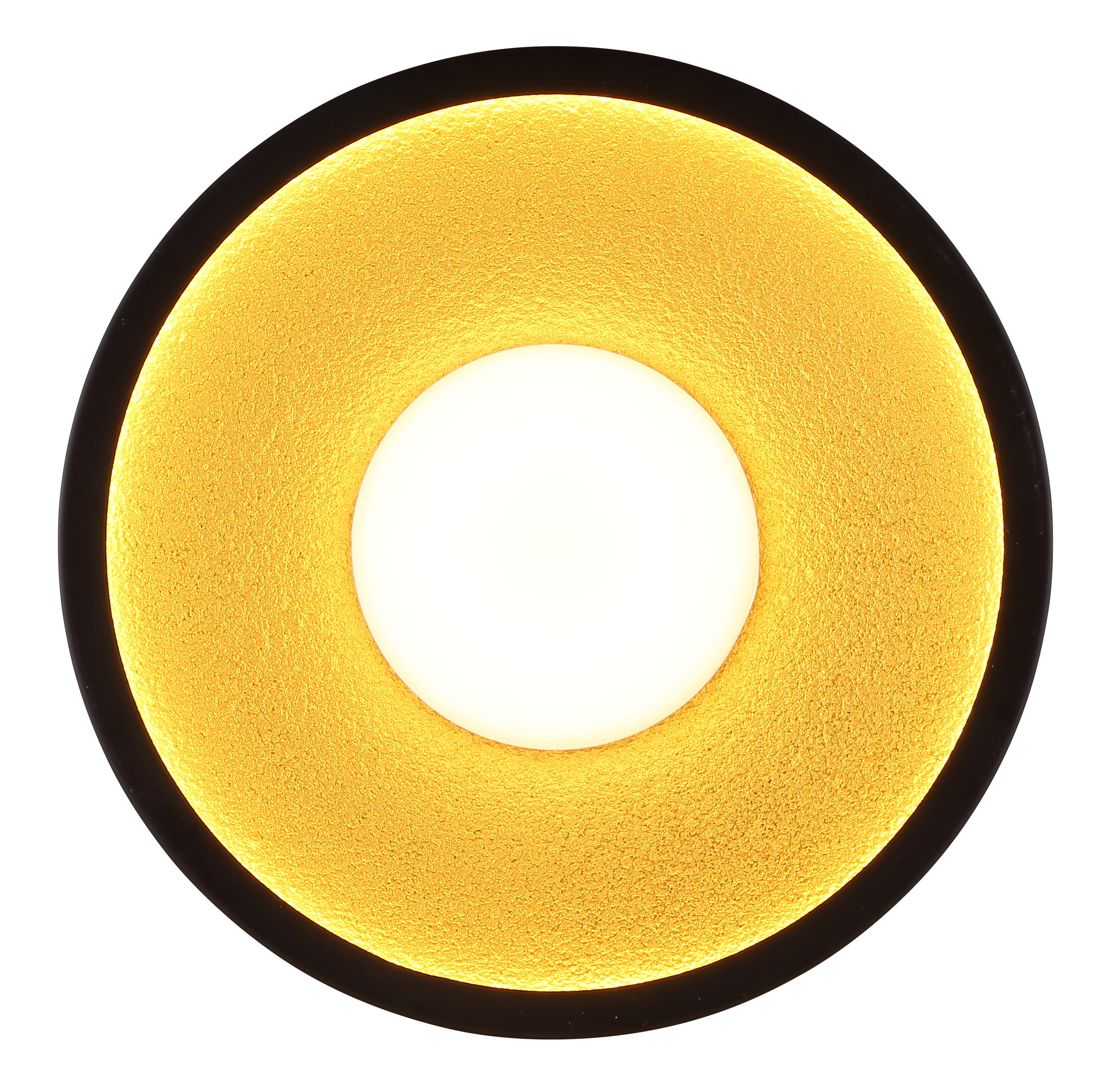 GLOBO LIGHTING Deckenleuchte »WOKI« LED-Modul 1 Stk. Warmweiß LED Deckenleuchte für Wohn- & Esszimmer schwarz-gold