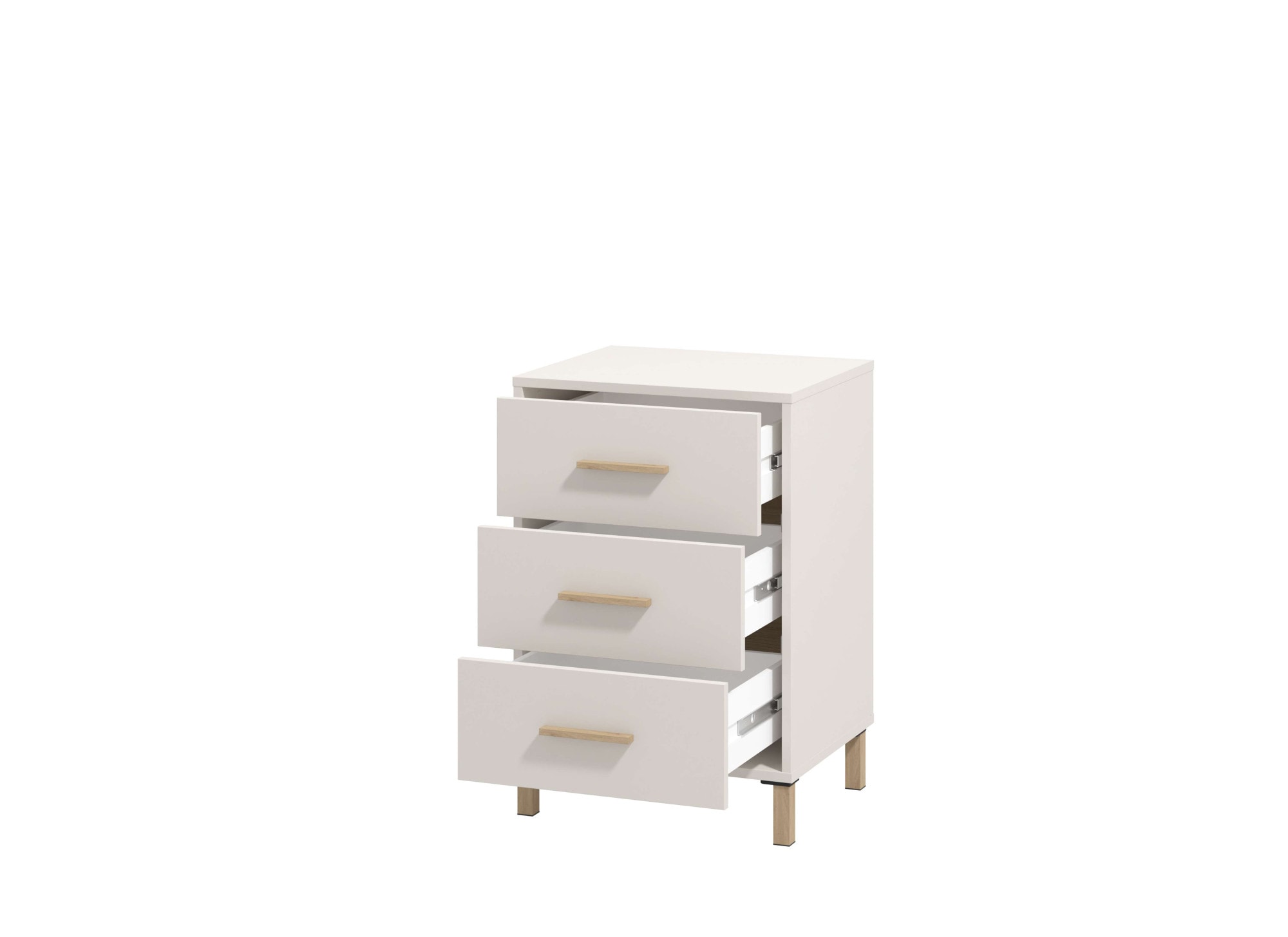 Home affaire Nachtkommode »Belfort Nachtschrank Nachttisch Made in Europe«, mit 2 oder 3 Schubladen, FSC®-zertifizierter, Trendfarbe cashmere