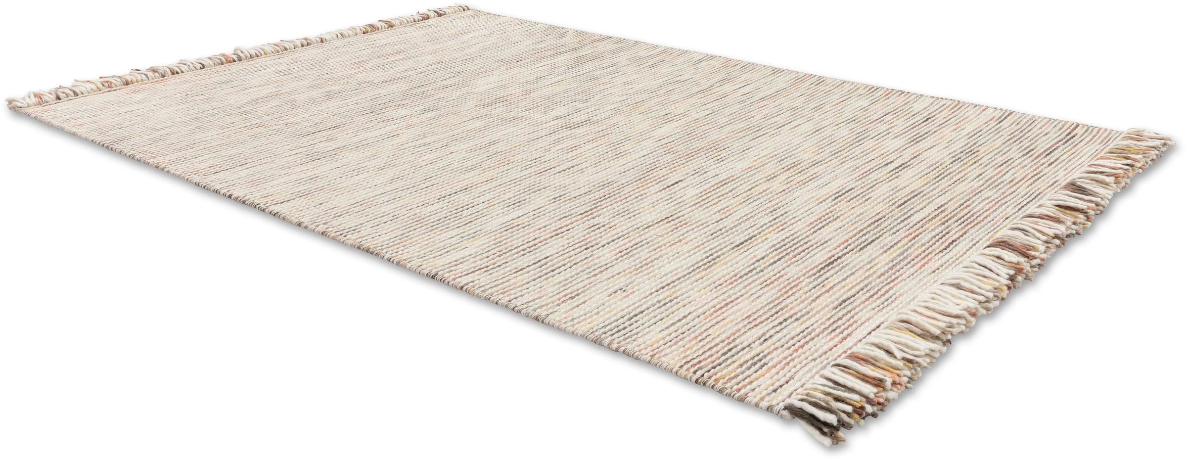 SCHÖNER WOHNEN-Kollektion Teppich »Arina« rechteckig 10 mm Höhe 80% reine Wolle, gewebte Struktur, meliert, mit Fransen, Wohnzimmer