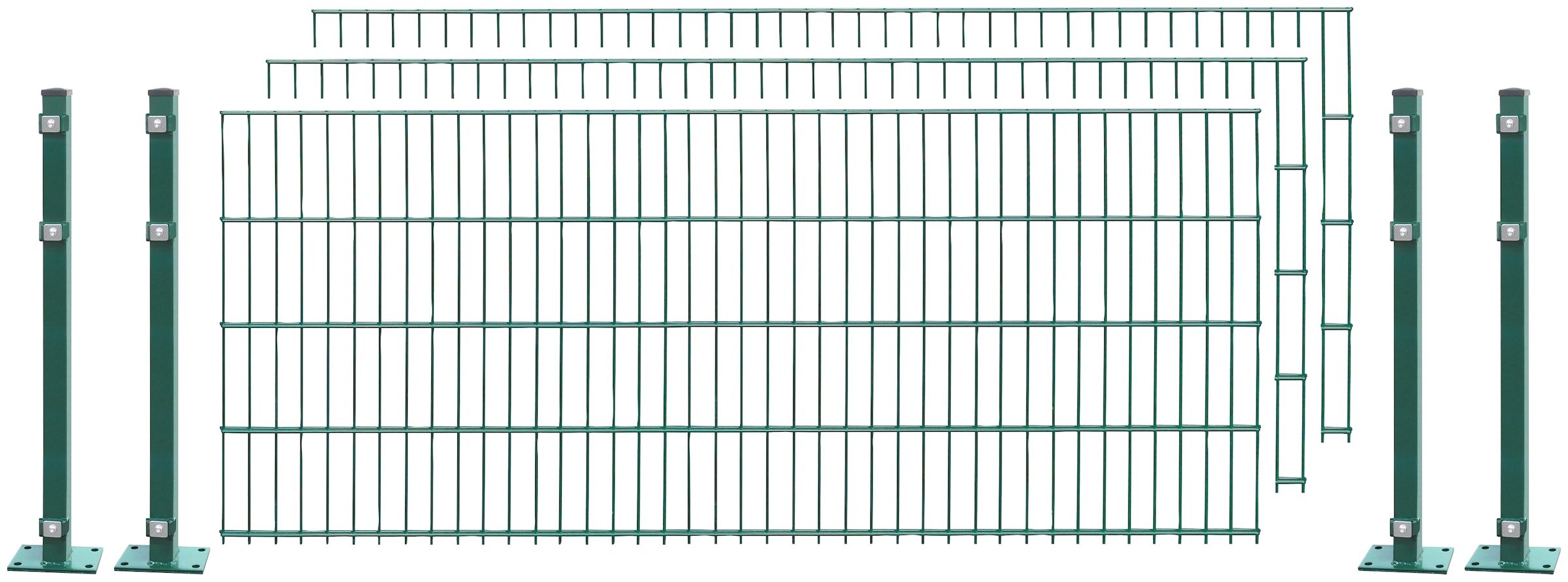 Arvotec Doppelstabmattenzaun »EASY 83 zum Aufschrauben«, Zaunhöhe 83 cm, Zaunlänge 2 - 60 m