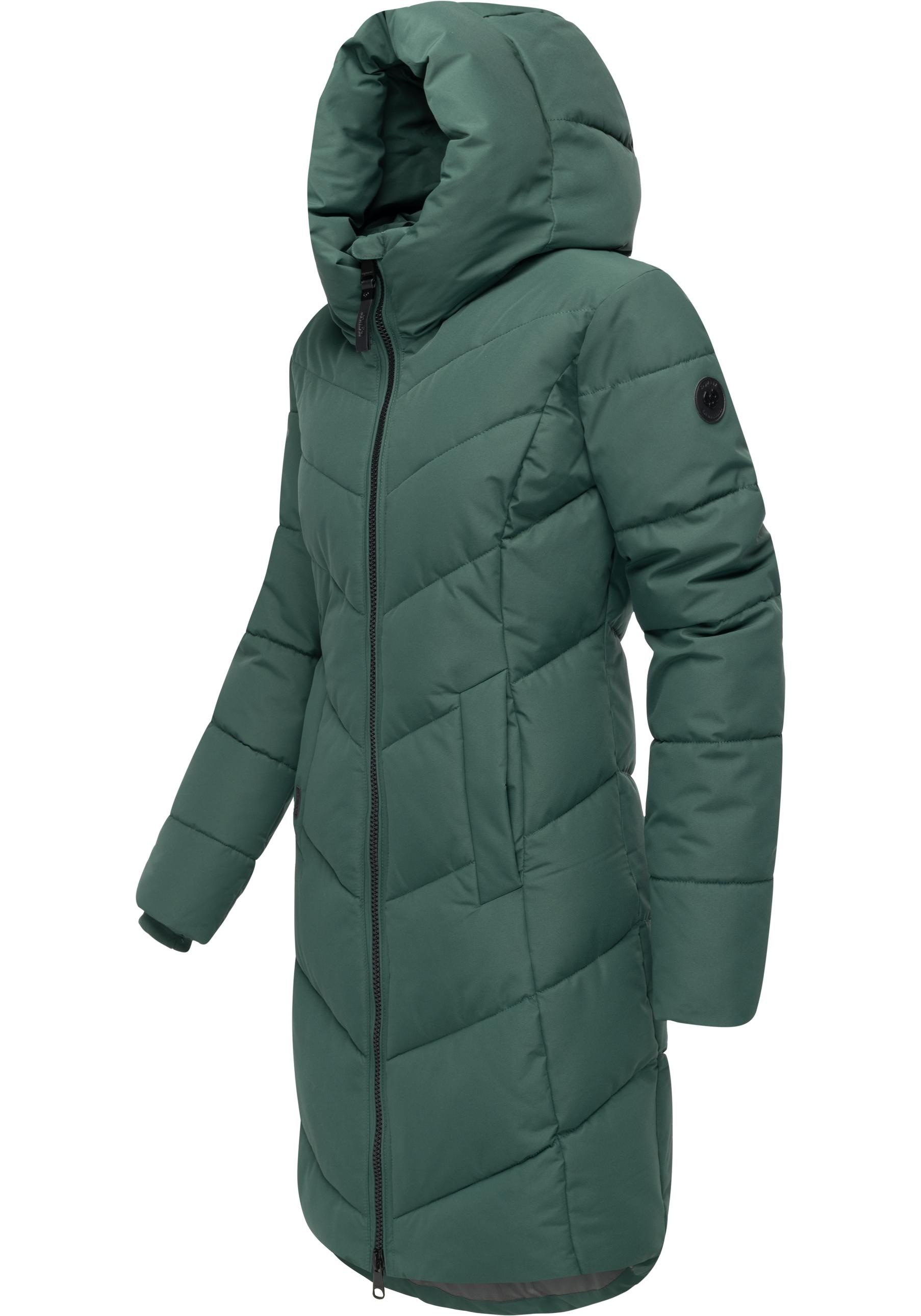 Ragwear Steppmantel »Natalin YOUMODO«, Warmer Damen Wintermantel mit V-Steppung und Kapuze