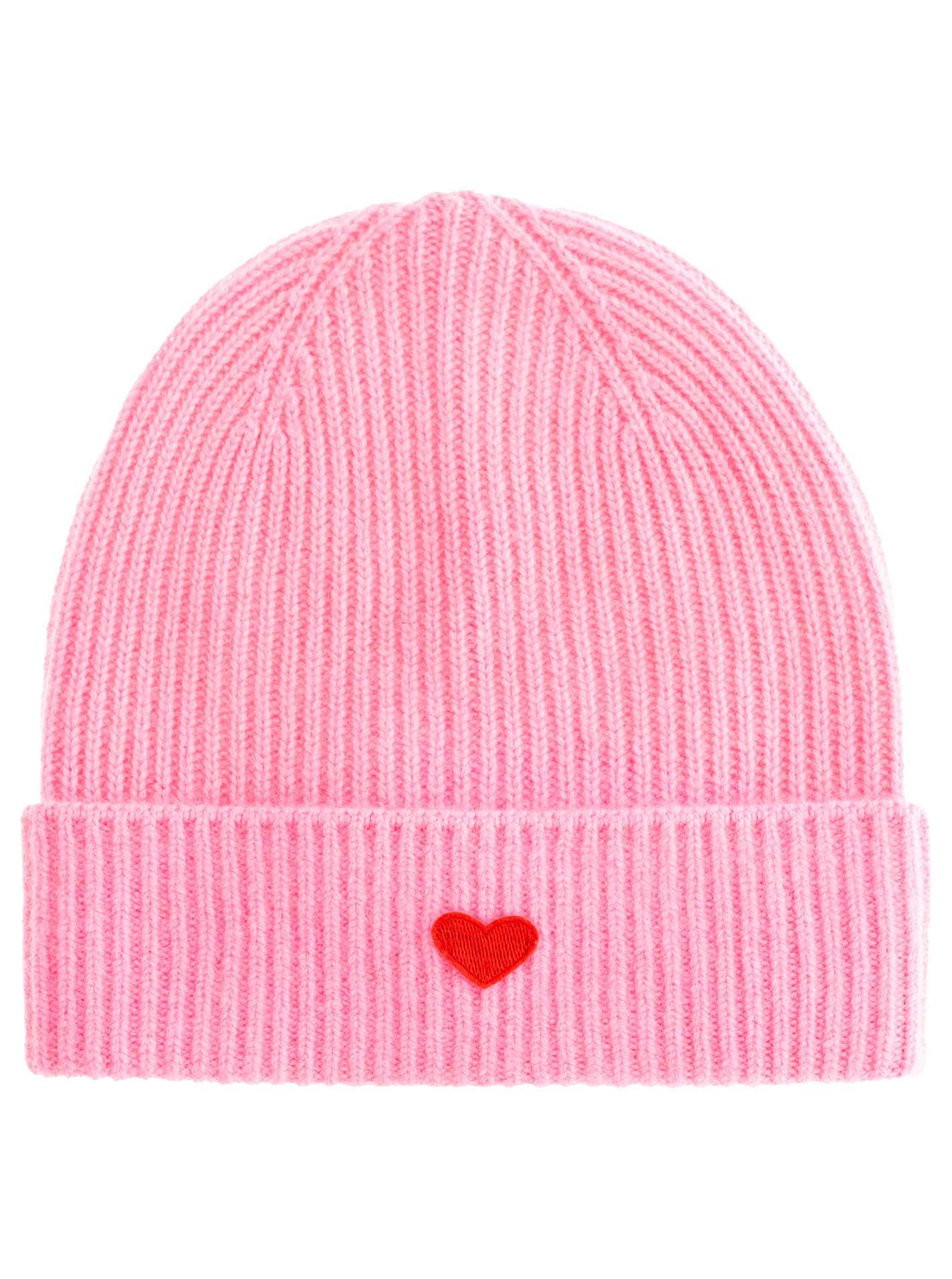 Zwillingsherz Beanie »Beanie with Heart-Patch«, Rippstrick, mit breitem Umschlag, wärmend