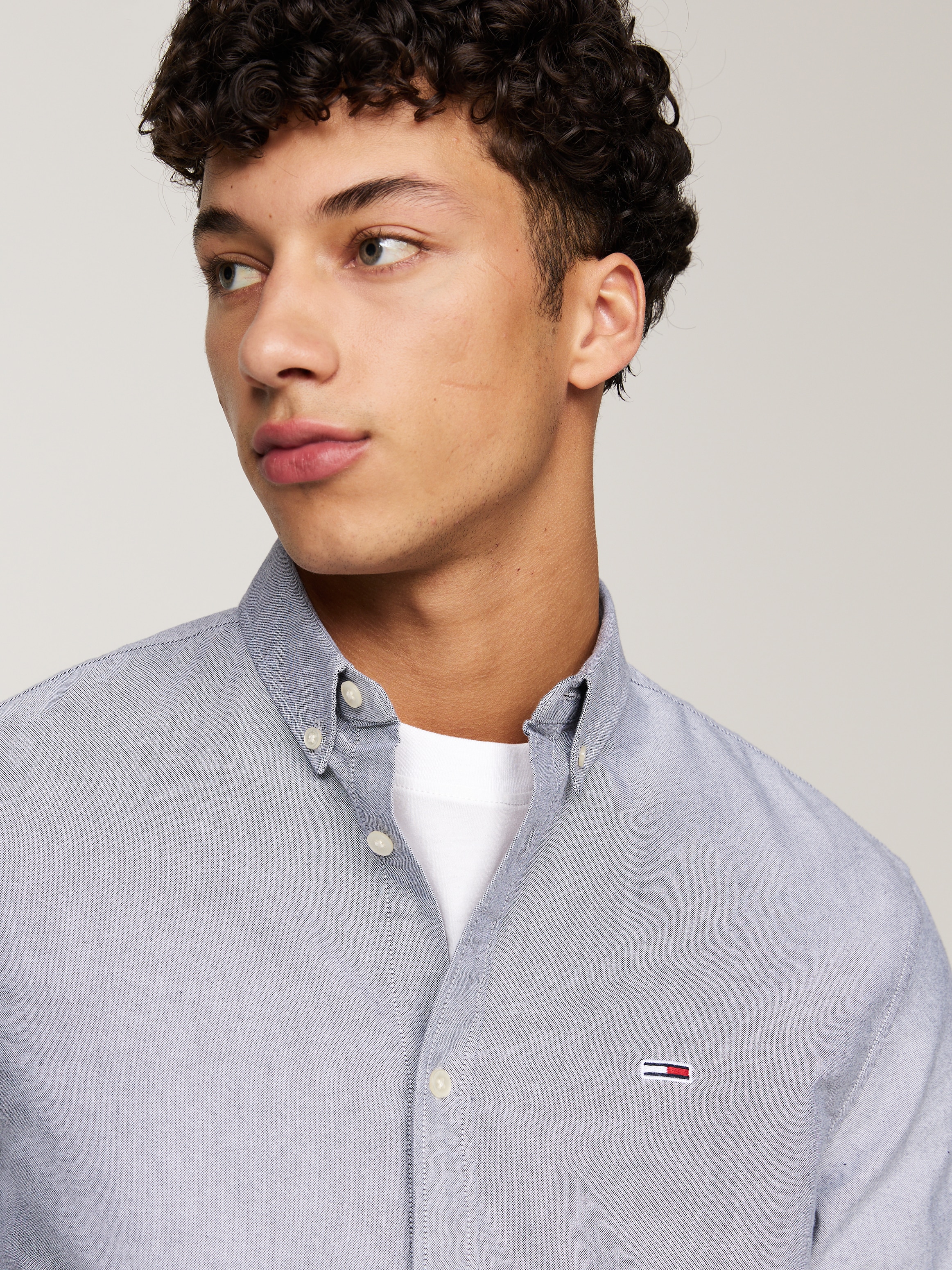 Tommy Jeans Langarmhemd "TJM ENTRY REG OXFORD SHIRT", mit Logoprägung günstig online kaufen