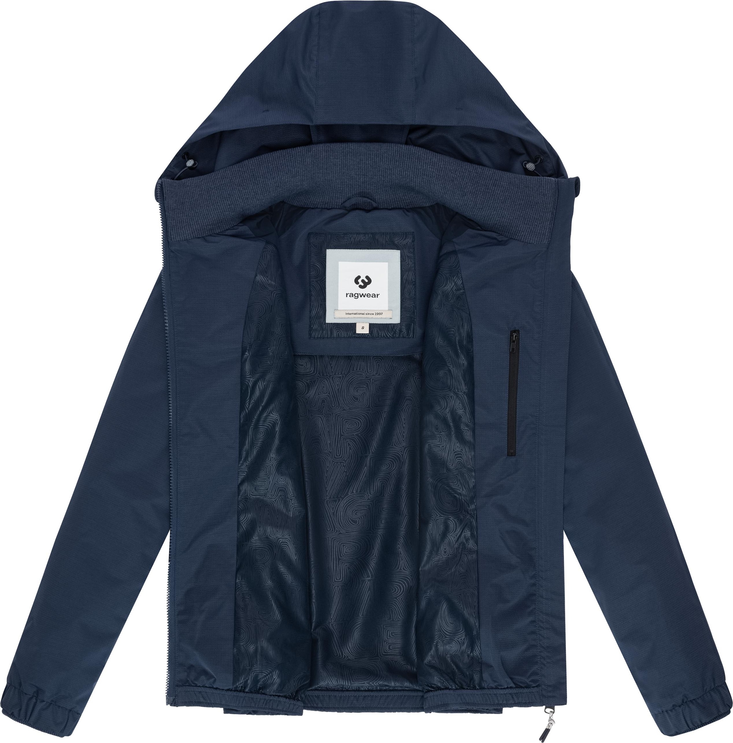 Ragwear Outdoorjacke »Dizzie Tech«, mit Kapuze, Wasserdichte Damen Übergangsjacke mit großer Kapuze