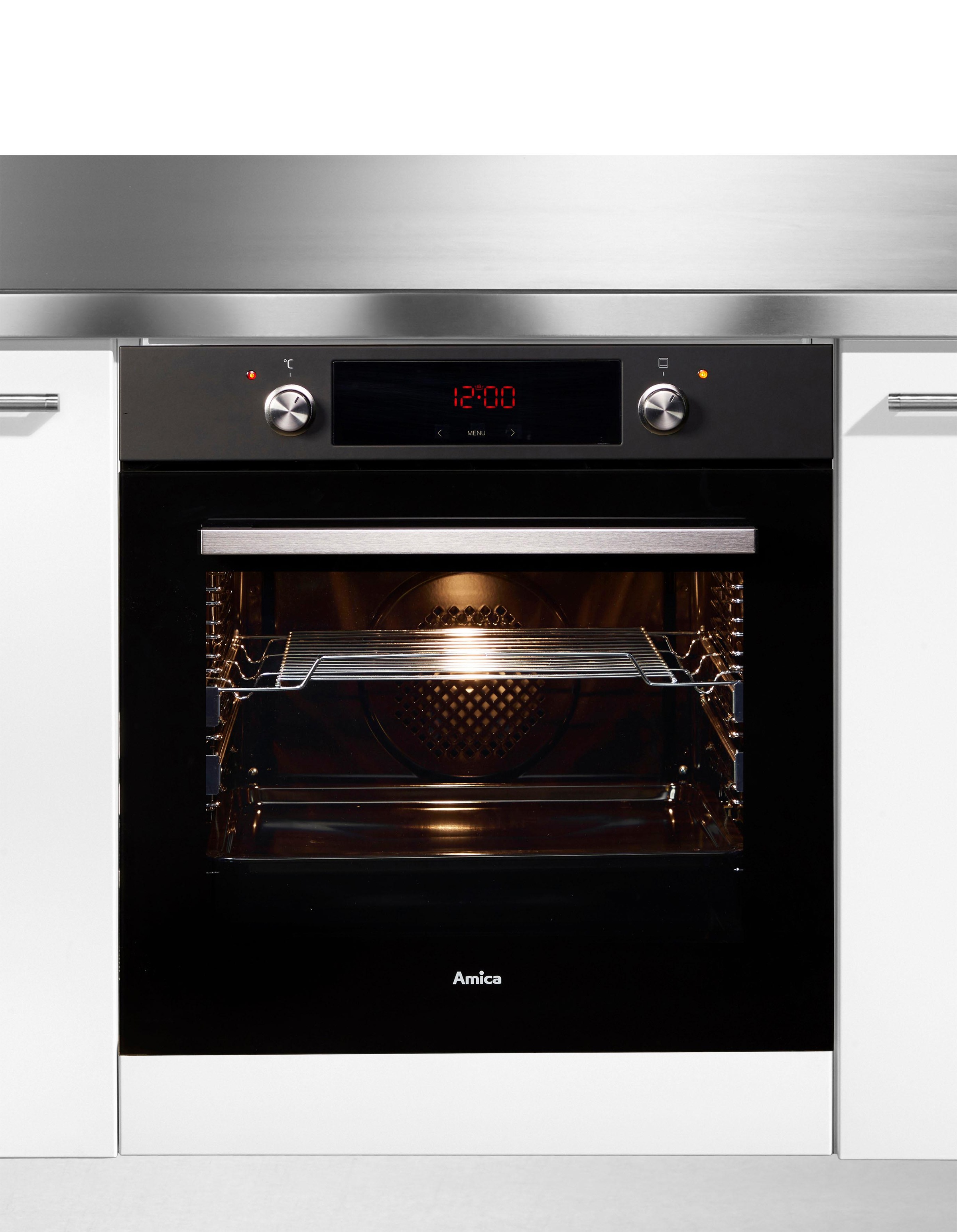 Amica Einbaubackofen  »EBX 944 610 SM«, mit 2-fach-Teleskopauszug, Simple Steam, Simple Steam