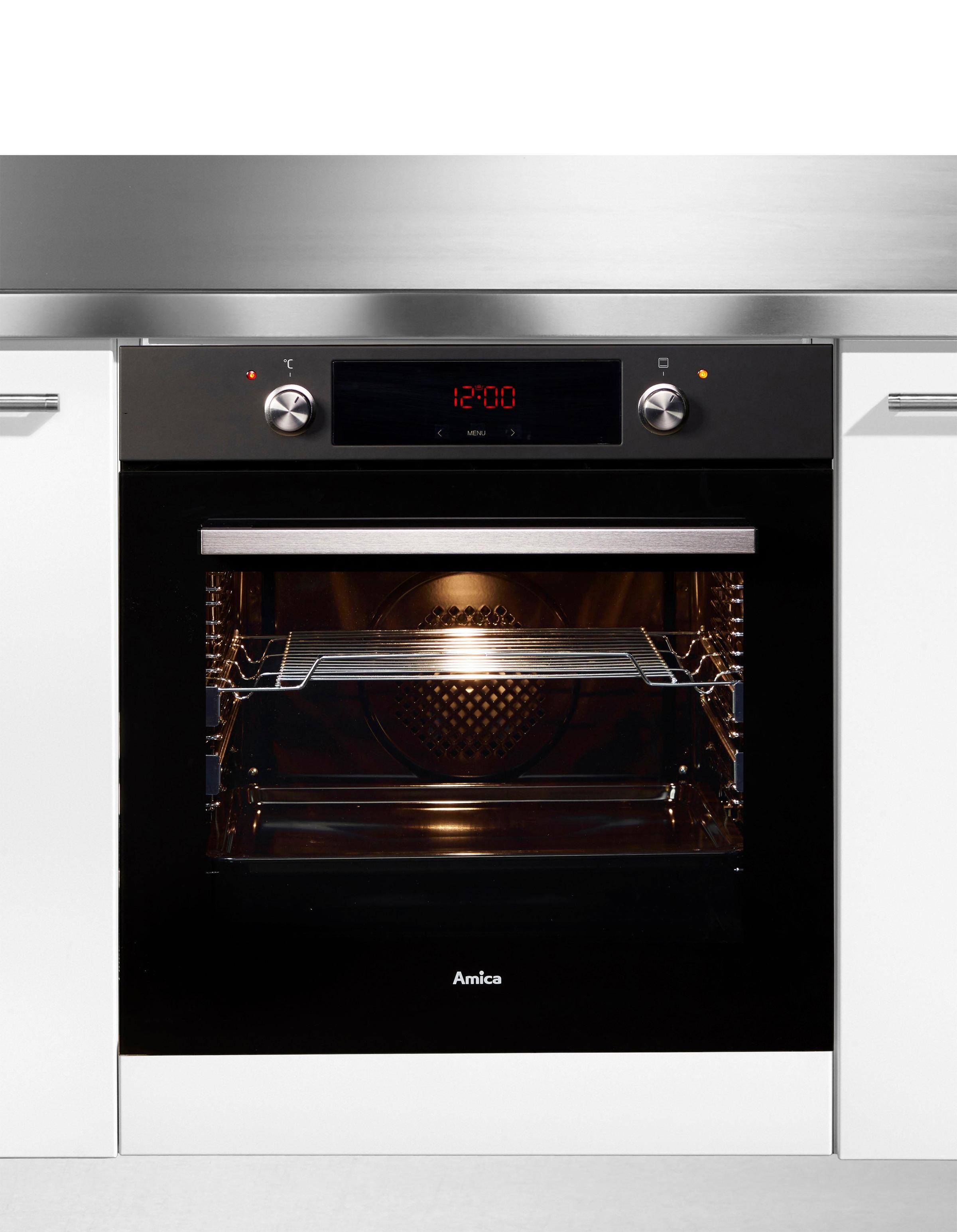 Amica Einbaubackofen »EBX 944 610 SM«, EBX 944 610 SM, mit 2-fach-Teleskopauszug, Simple Steam, Simple Steam