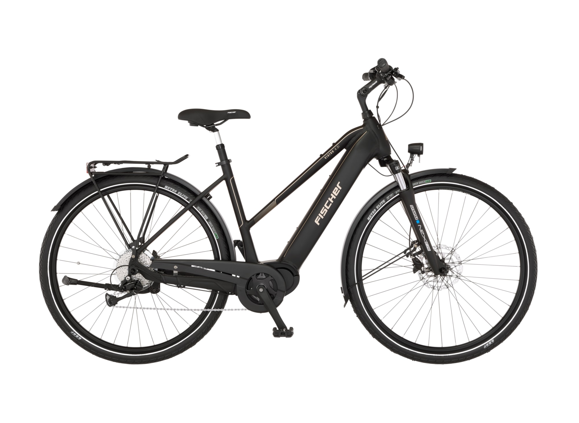 FISCHER FAHRRAD E-Bike "VIATOR 4.2i 630", 55cm, 28 Zoll (71,12cm)schwarz, Elektrofahrräder
