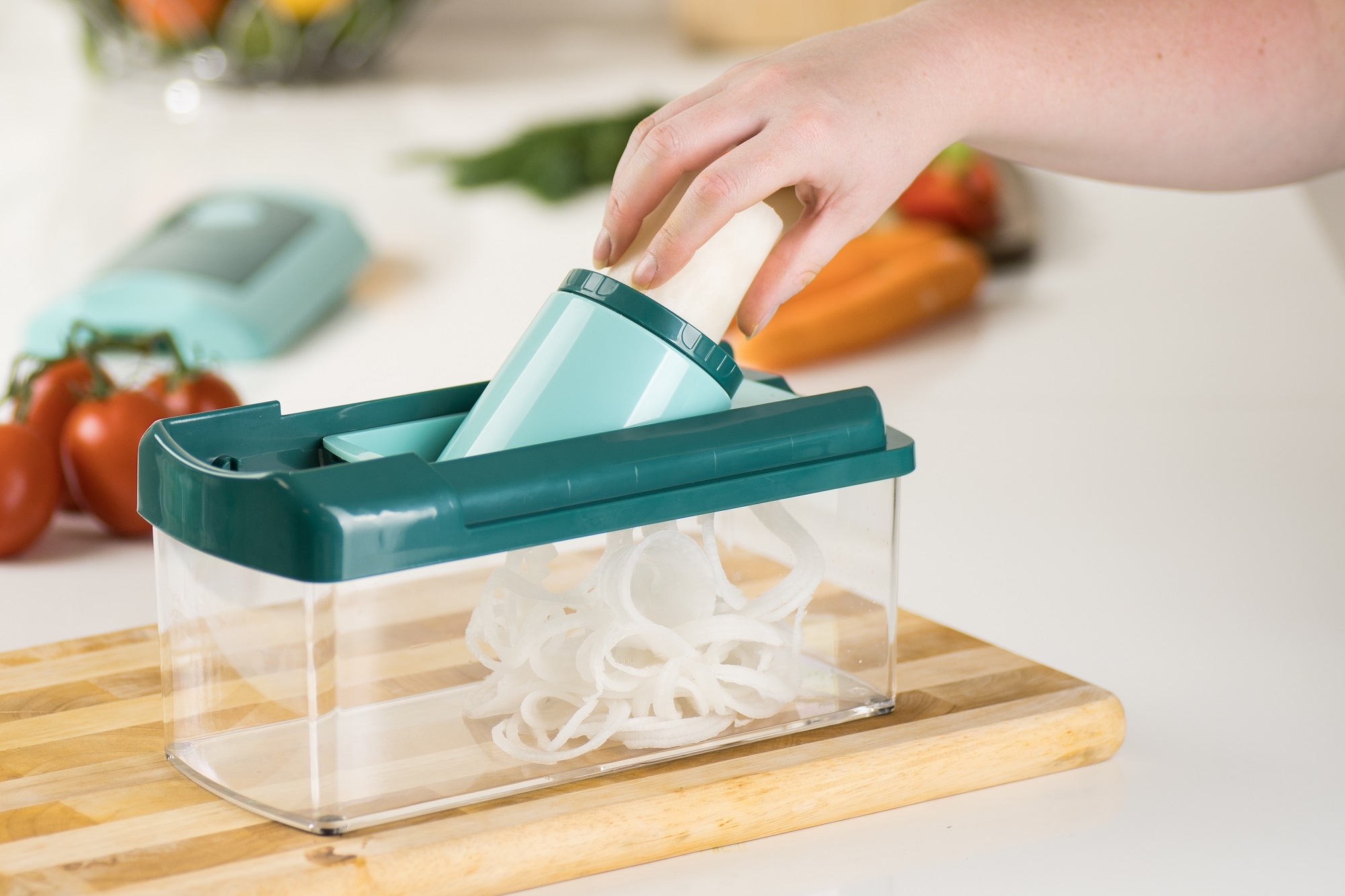 Genius Zerkleinerer »Genius Nicer Dicer Fusion 16-tlg., mit Julietti Spiralschneider«, ideal für die Zubereitung von Speisen, Hauptgerichten und Desserts