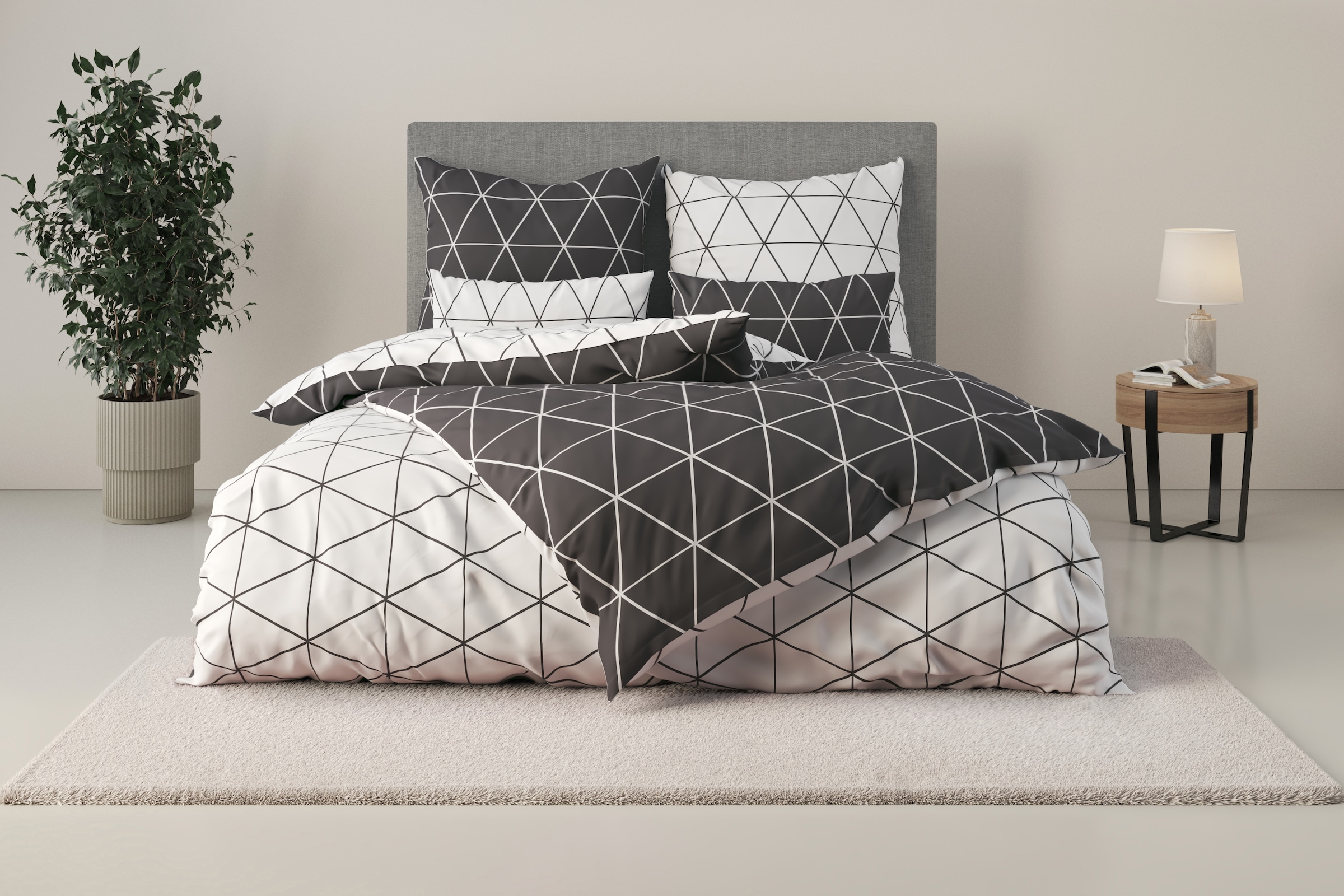 OTTO home Bettwäsche "Balsby" 2 Stk. in Gr. 135x200 oder 155x220 cm, 100% Baumwolle
